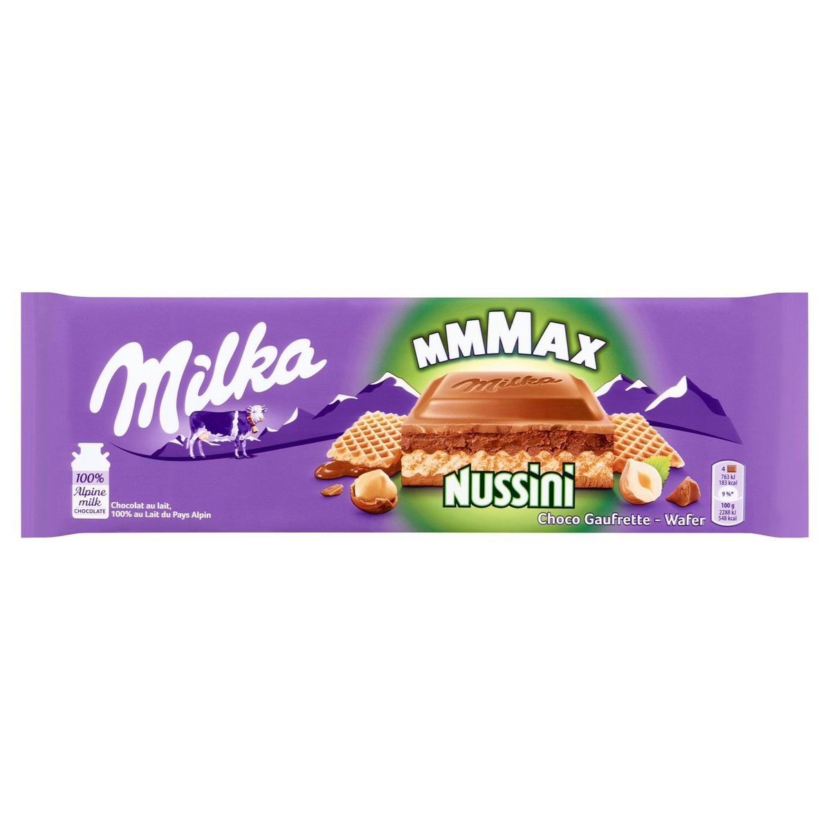 Milka Mmmax Choco Gaufrette Tablette De Chocolat Au Lait Nussini 300 g