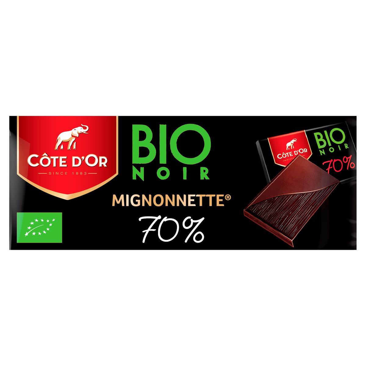 Côte d'Or Mignonnettes Pralines BIO Pure Chocolade 70% 18 Stuks 180 g