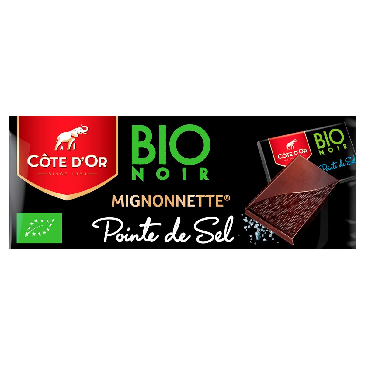 Côte d'Or Bio Noir Mignonnette Pointe de Sel 180 g