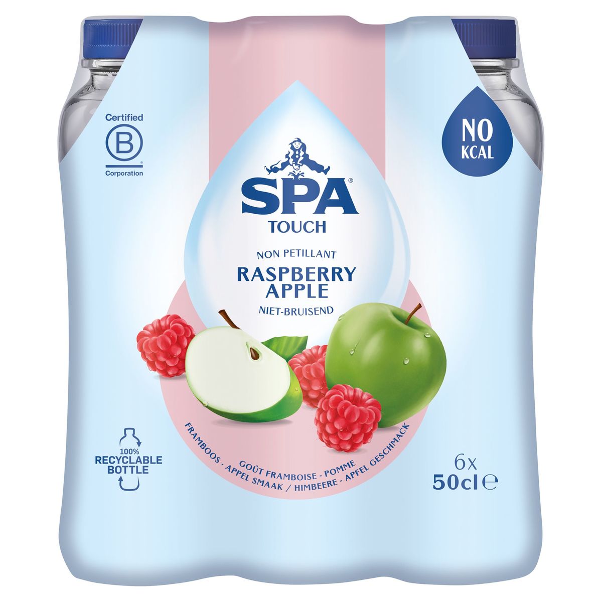 Spa Touch still framboise pomme pet bouteille 1 litre par bouteille,  rétractable 6