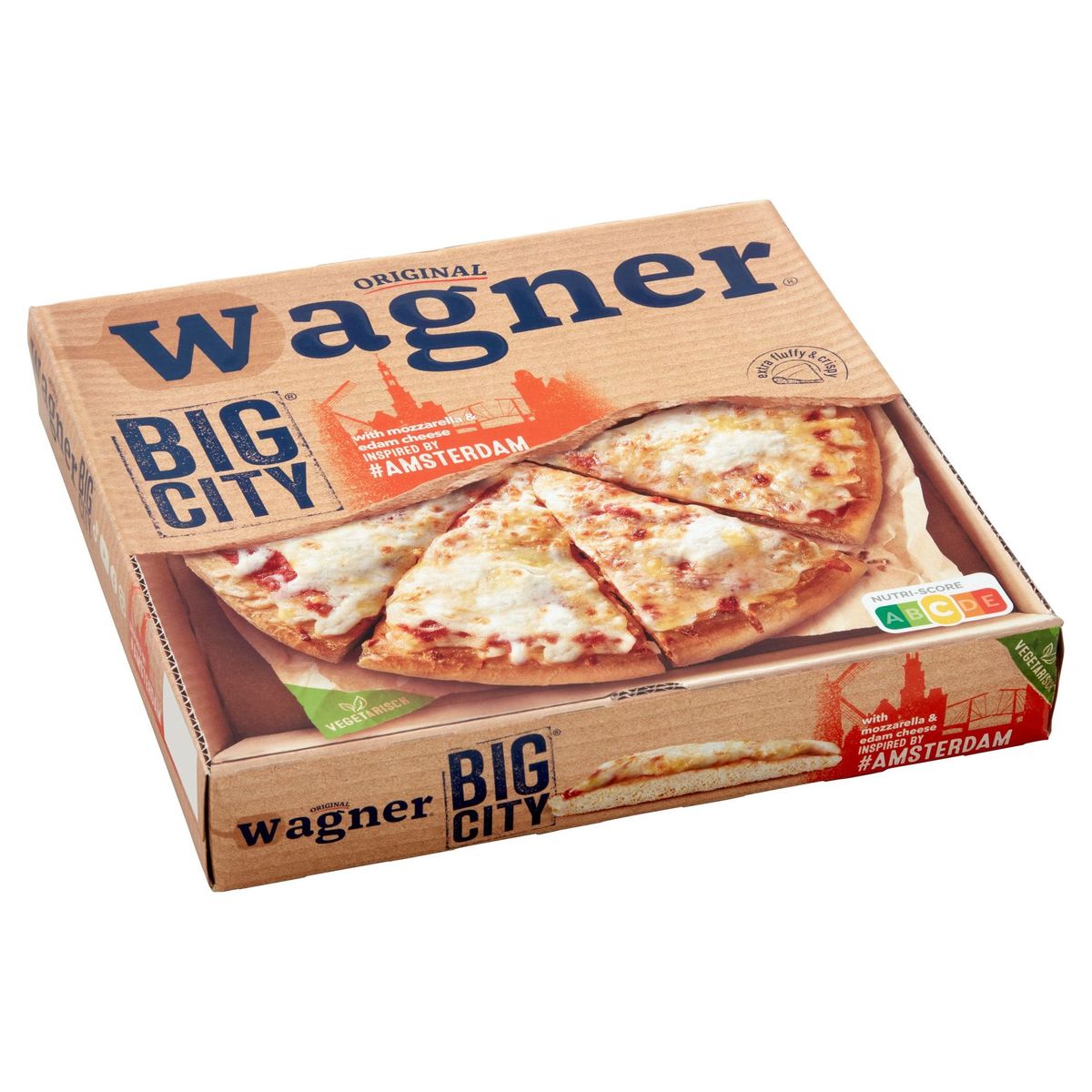 Original Wagner BIG city pizza amsterdam 4 soorten kaas 410 g