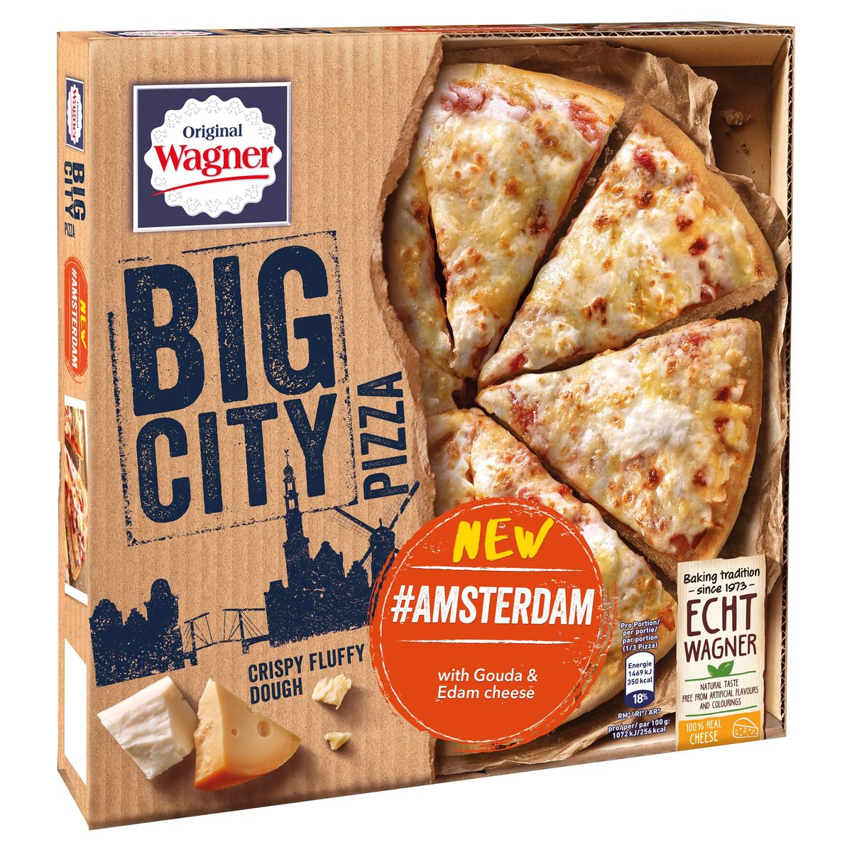 Original Wagner Big City Pizza with Mozzarella & Edam Cheese 410 g