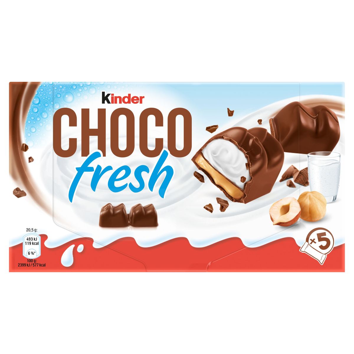 Kinder Chocolat Supérieur au Lait Fourré 5 Pièces 102.5 g