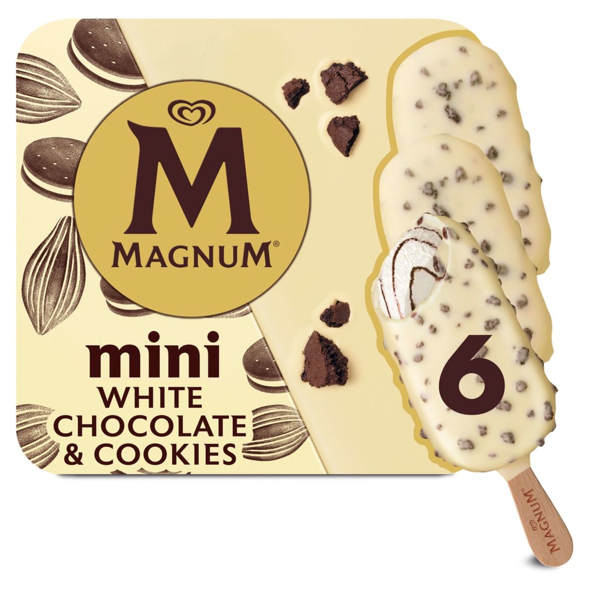 Magnum Ola Ijs Multipack White Chocolate & Cookies 6 x 55 ml