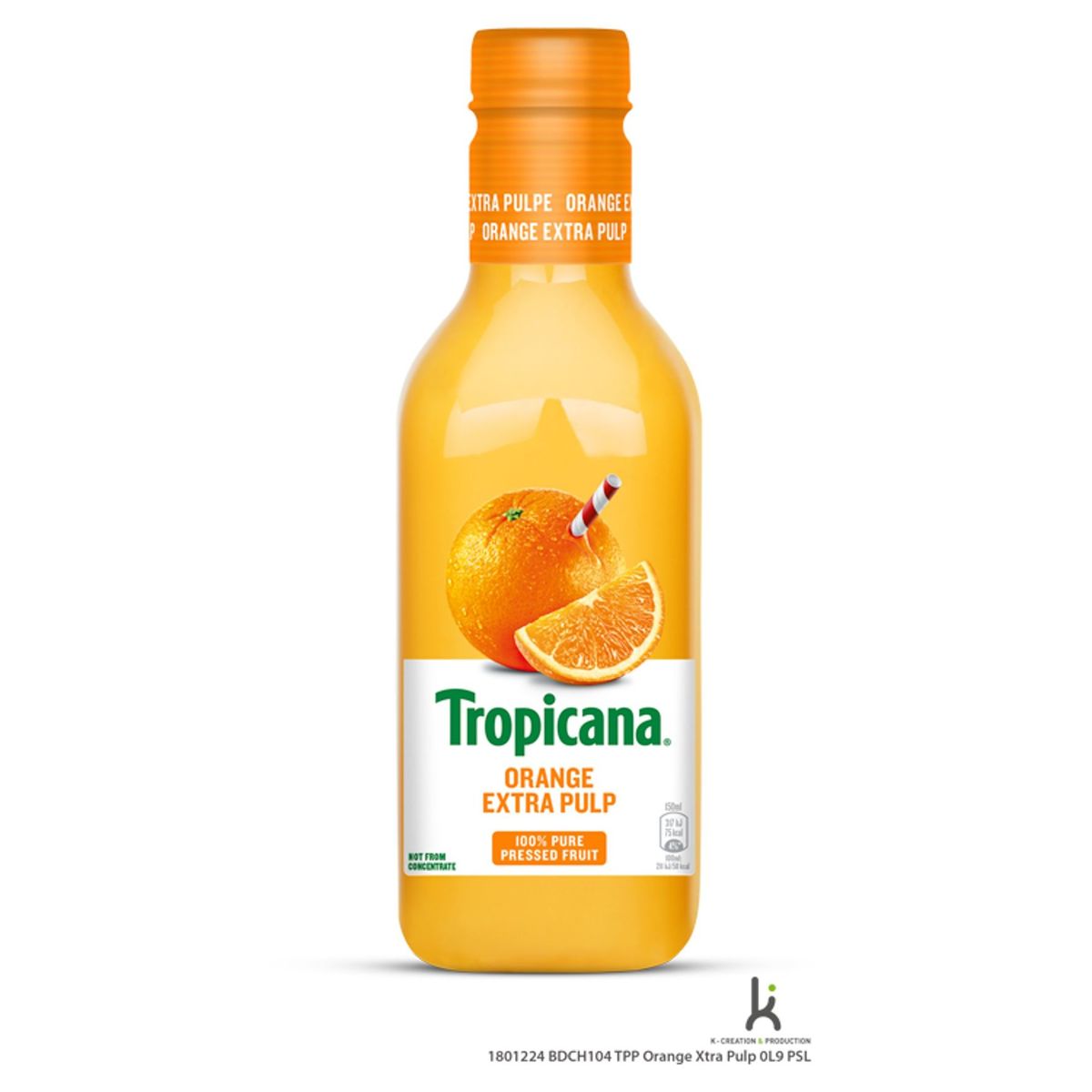 Tropicana Jus de fruit frais Orange avec extra pulpe 90 cl | Carrefour Site