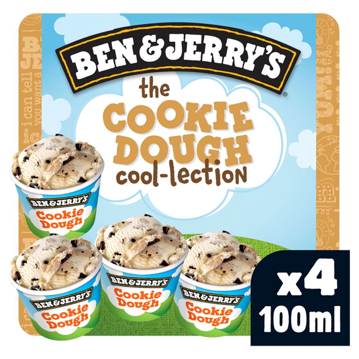 Ben & Jerry's The Cookie Dough Cool-Lection 4 x 100 ml