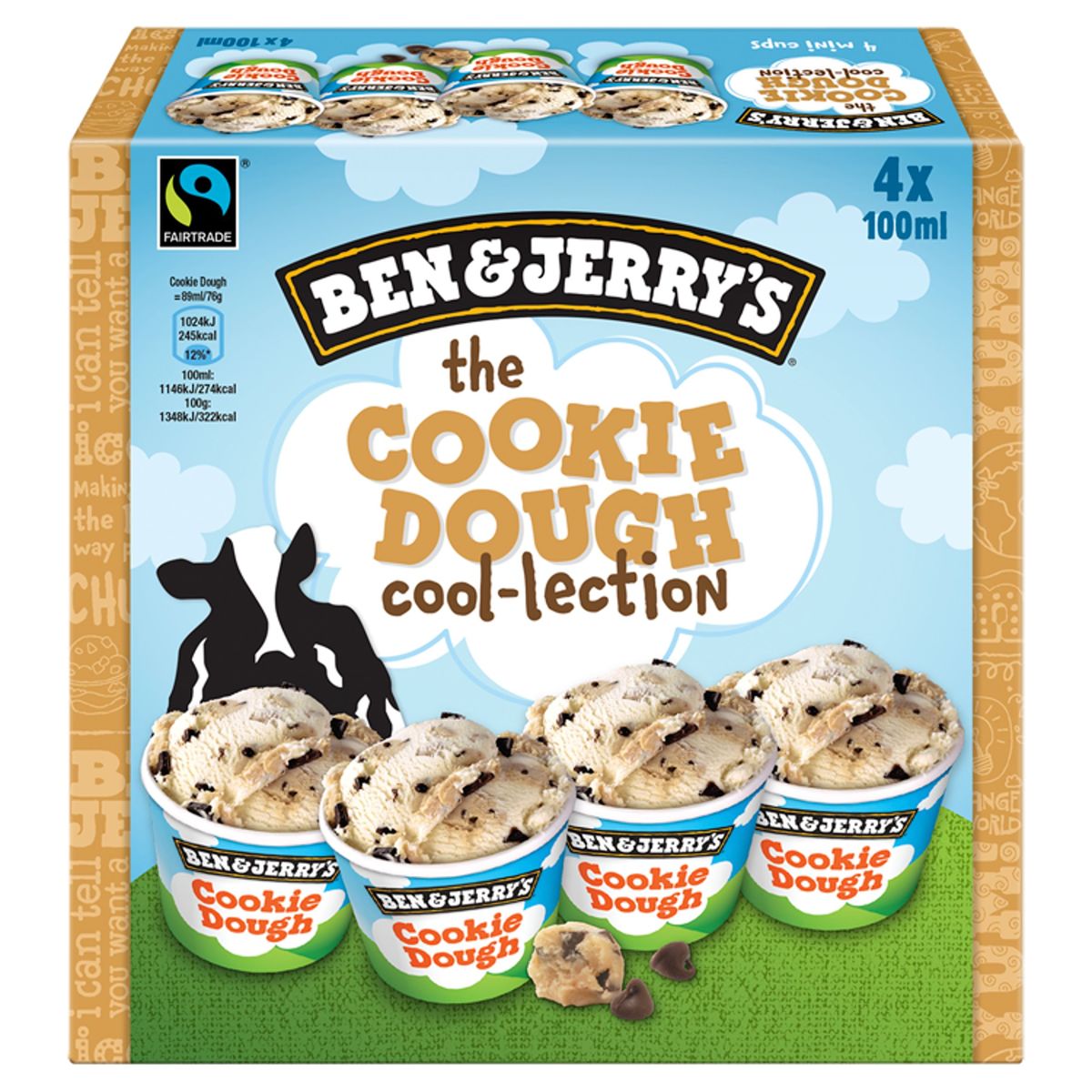 Ben & Jerry's The Cookie Dough Cool-Lection 4 x 100 ml