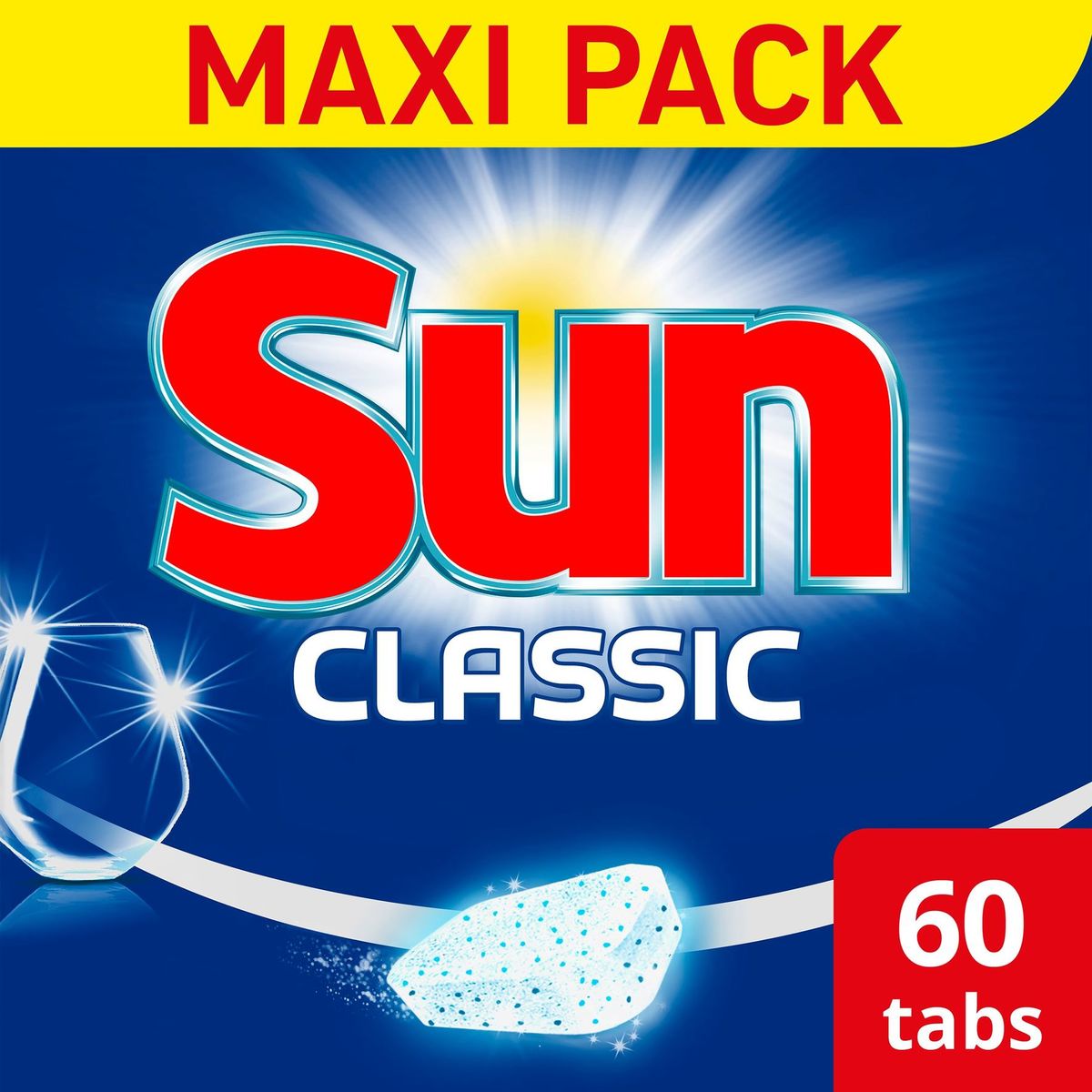 Sun Classic Tablette Lave-Vaisselle Regular 60 Tablettes