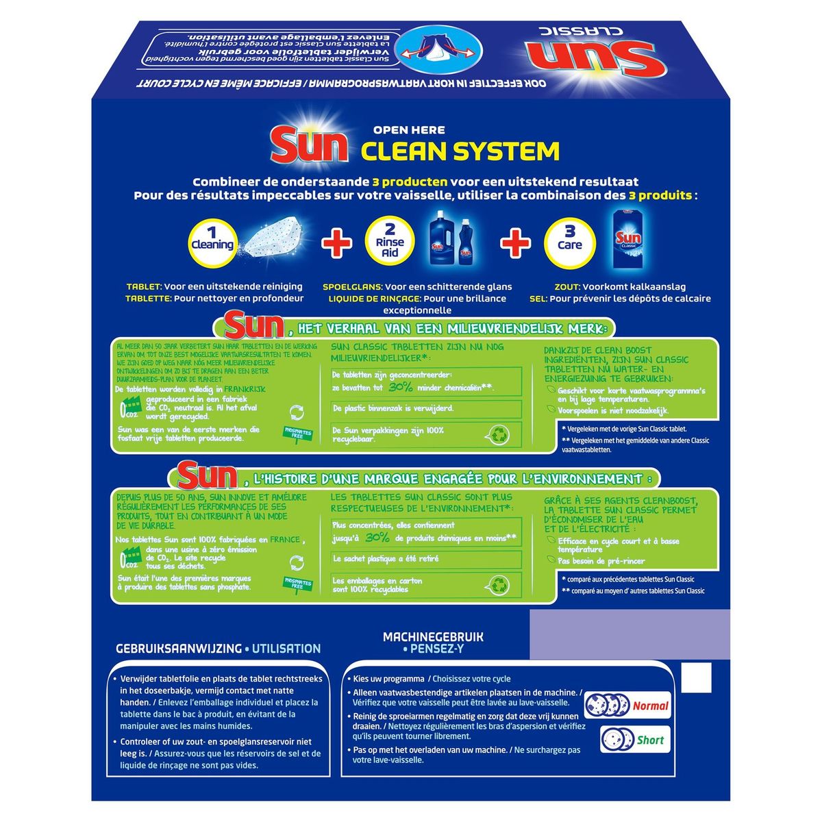 Sun Classic Tablette Lave-Vaisselle Regular 60 Tablettes