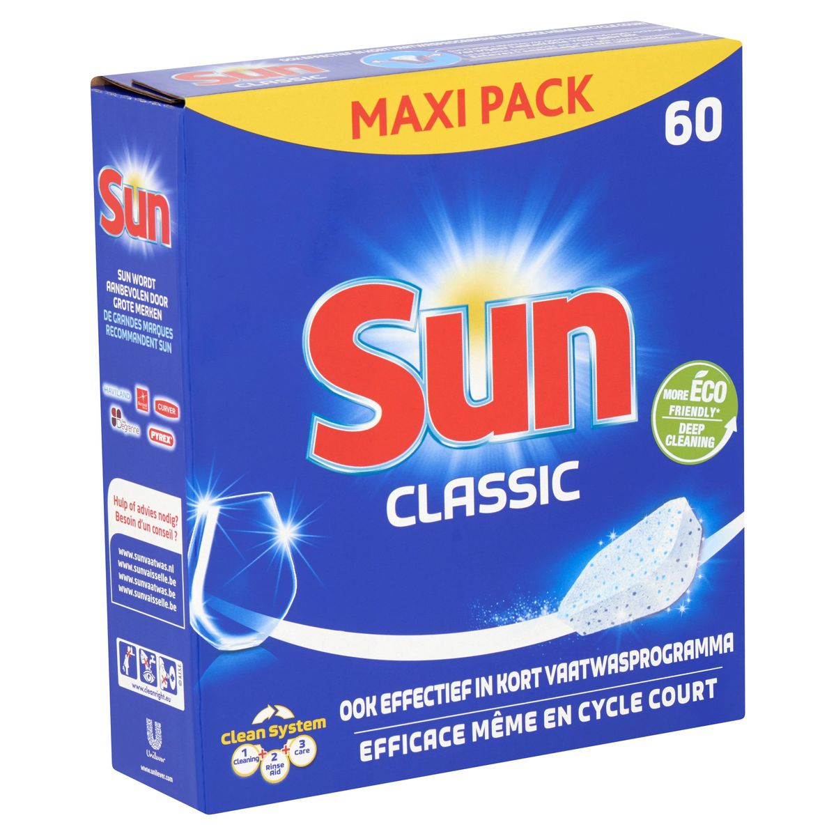 Sun Classic Tablette Lave-Vaisselle Regular 60 Tablettes