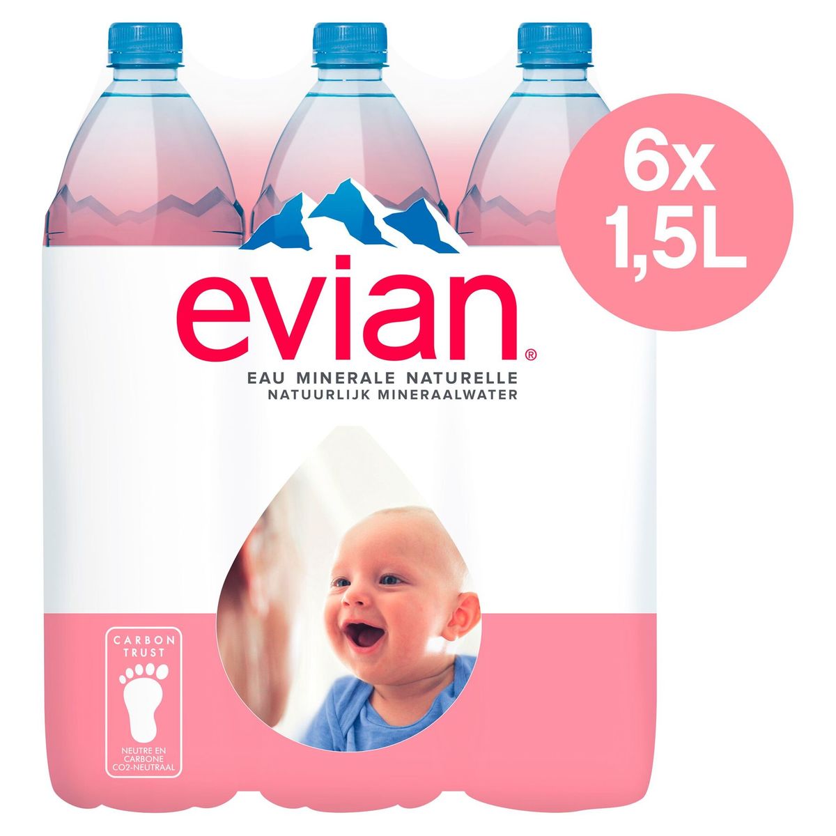 Evian Eau Minérale Naturelle 6 x 1.5 L