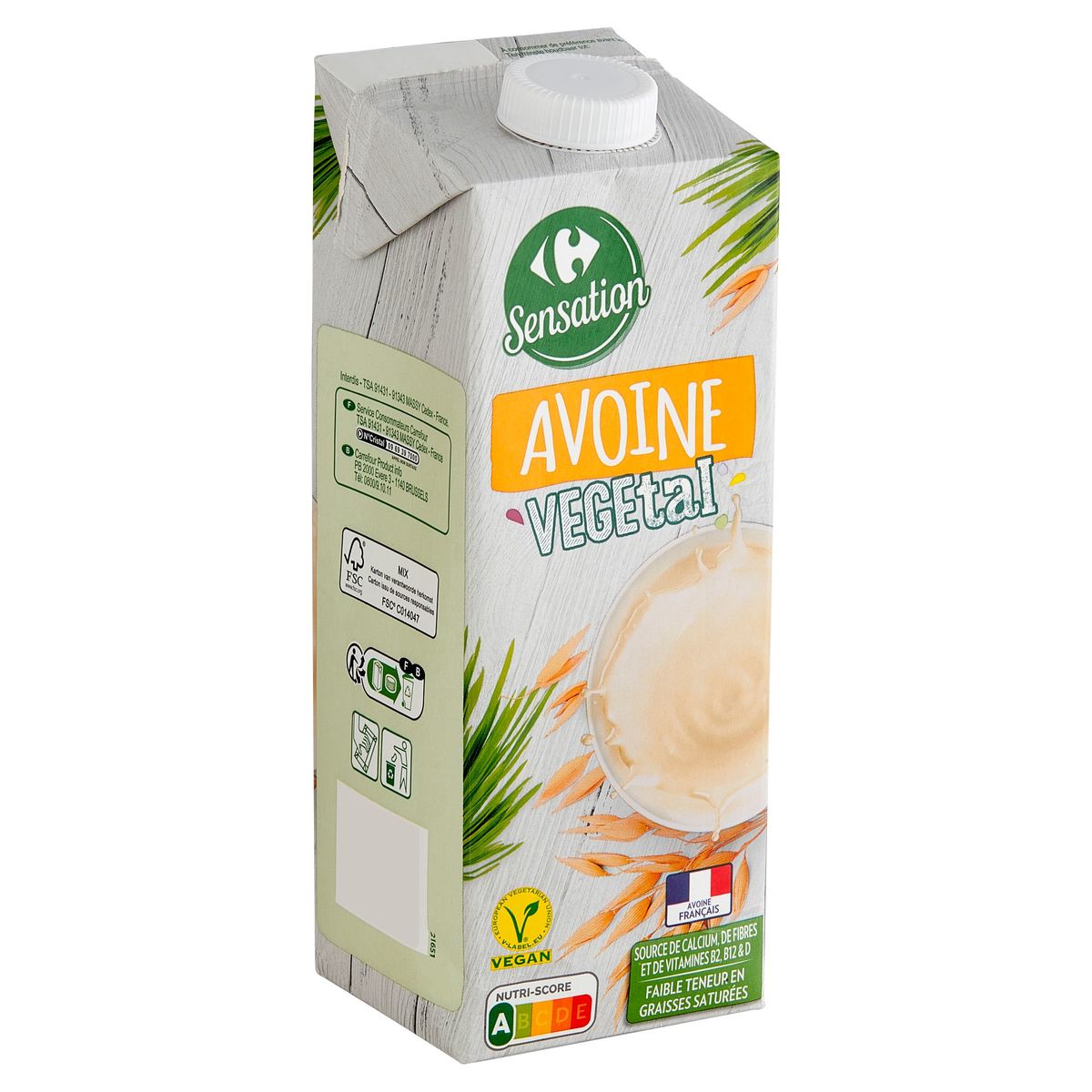 Carrefour Sensation Avoine Vegetal 1 L