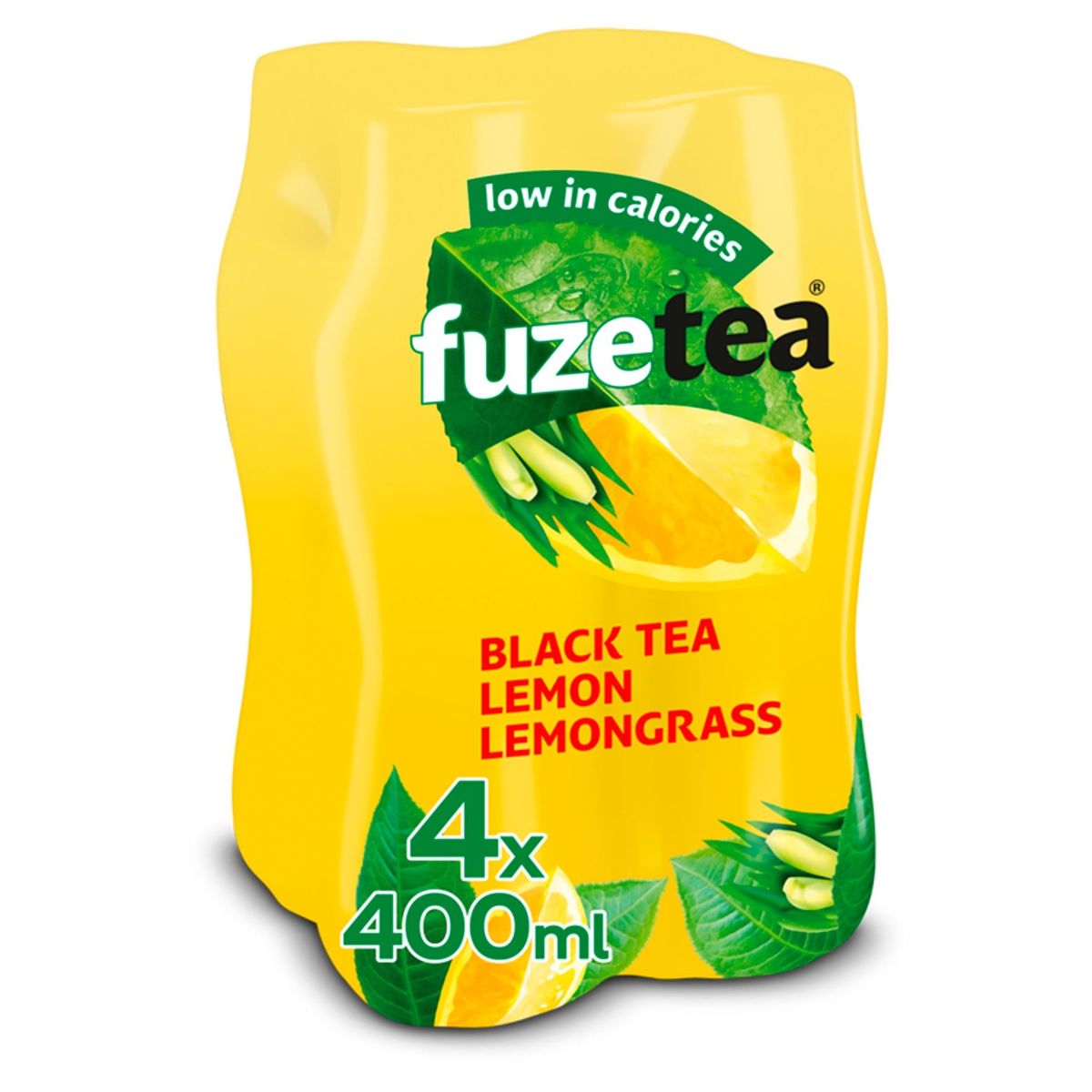 Fuze Tea Black Tea Lemon Lemongrass  Iced Tea 4 x 400 ml