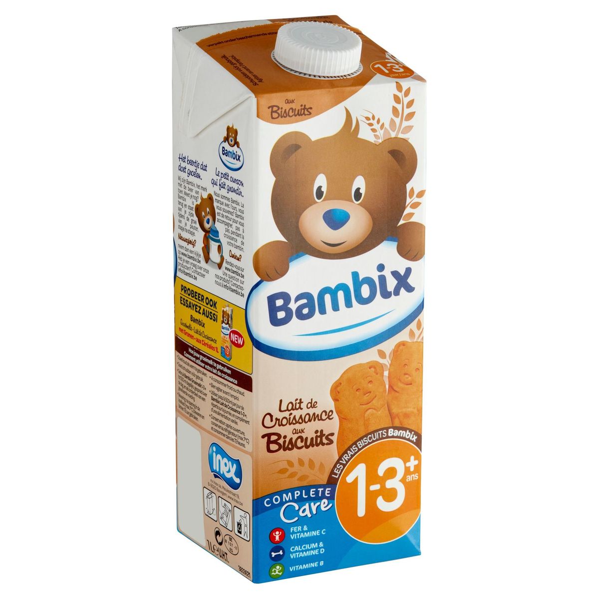 Bambix Complete Care Lait de Croissance aux Biscuits 1-3+ Ans 1 L