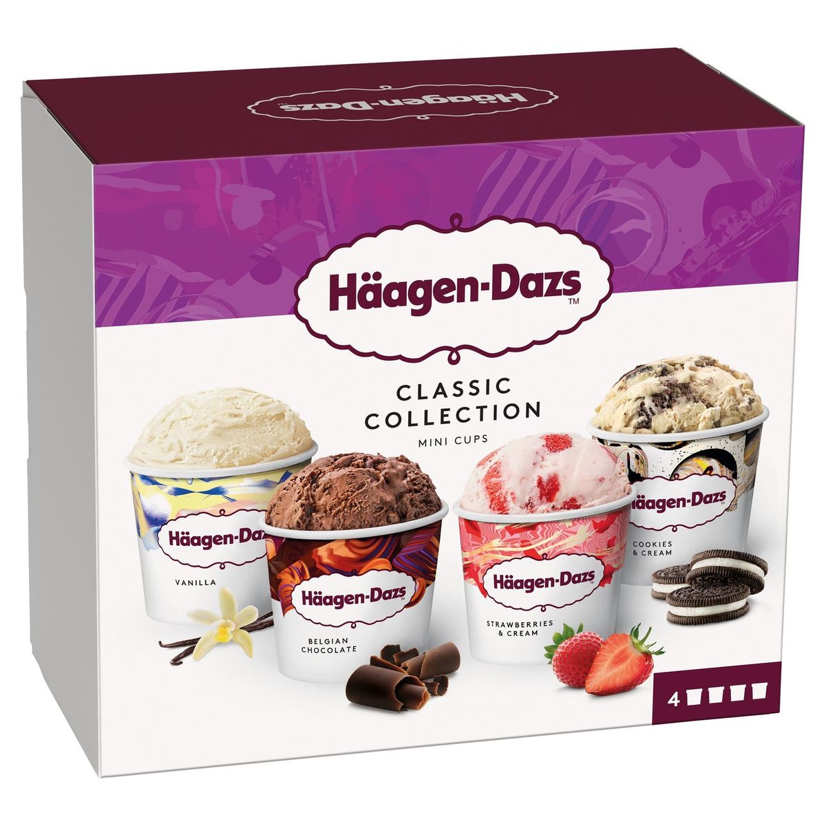 Häagen-Dazs Crème glacée Classic Selection Mpk 4x95ml