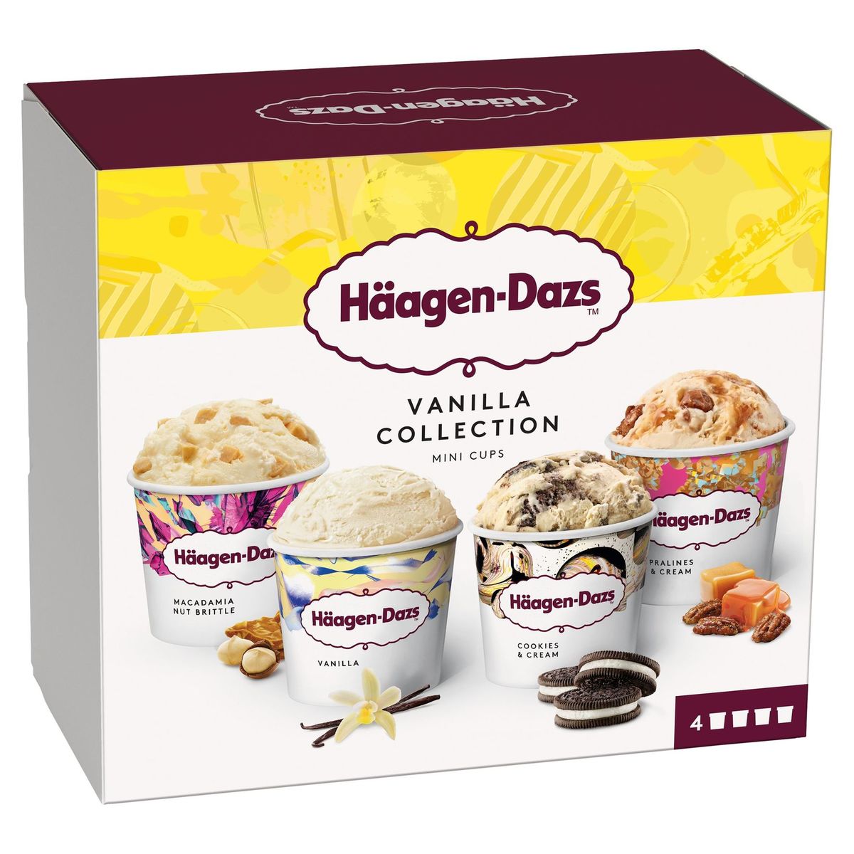 Häagen-Dazs Crème glacée Vanilla Collection Mpk 4x95ml