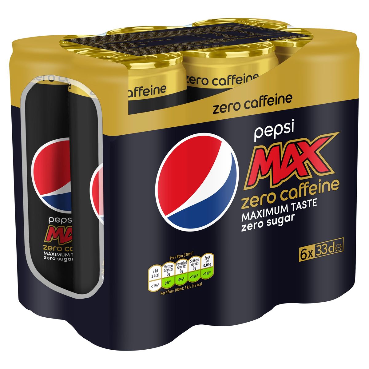 Pepsi Max Cola Zero Caffeine 6 x 33 cl