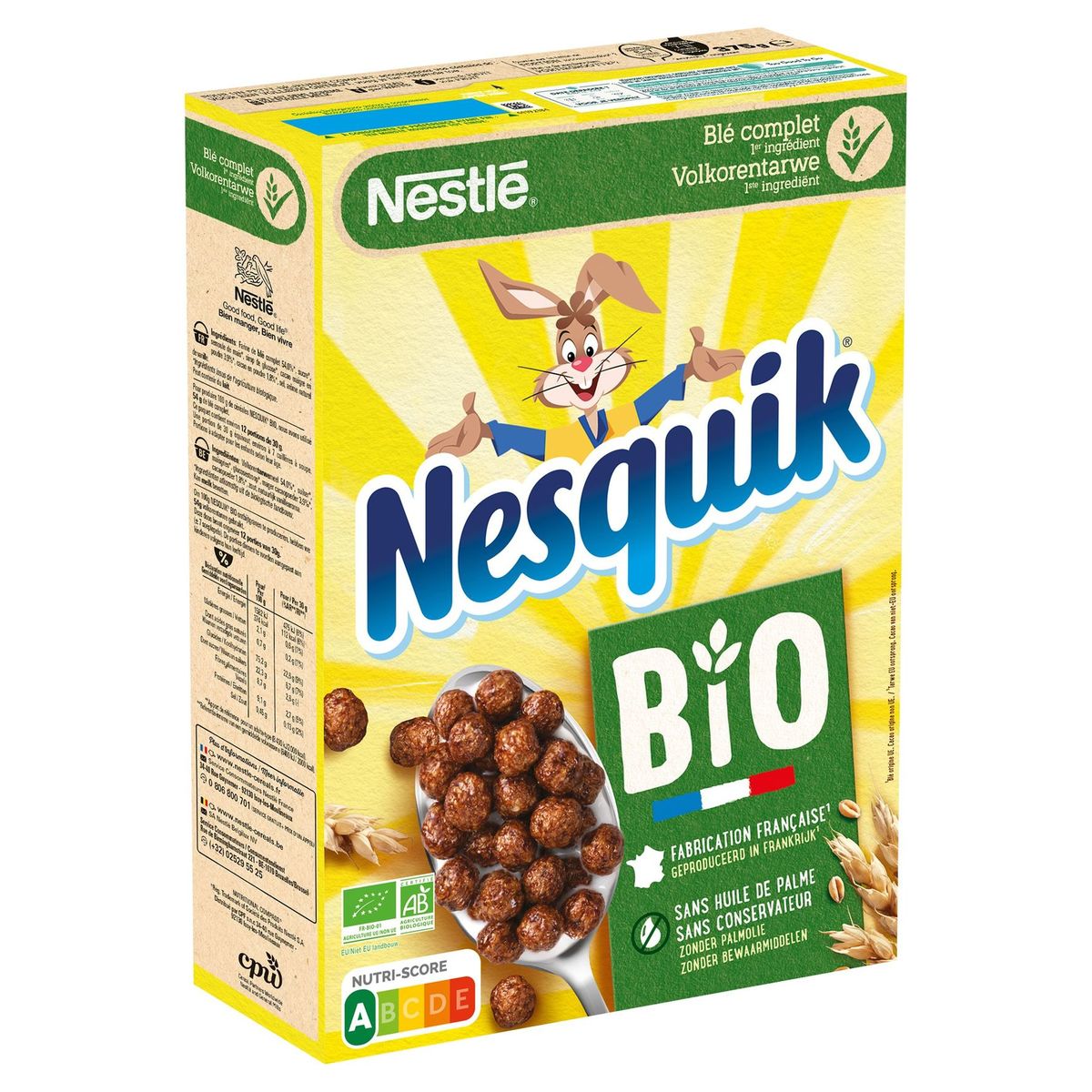 Nesquik Bio Ontbijtgranen Chocolade 375g