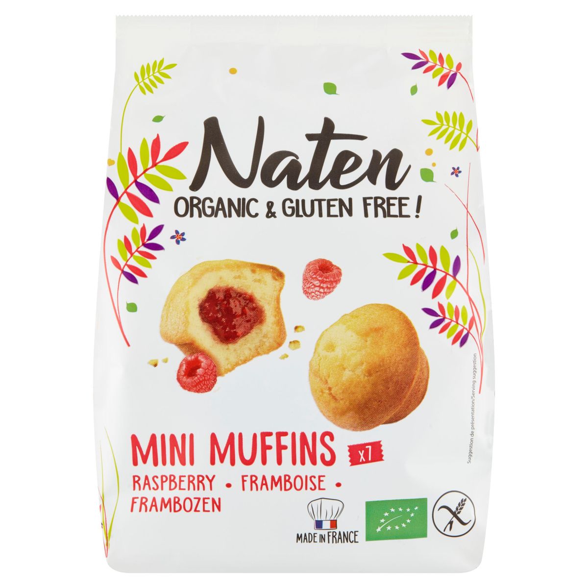 Naten Oragnic & Gluten Free Mini Muffins Frambozen 200 g