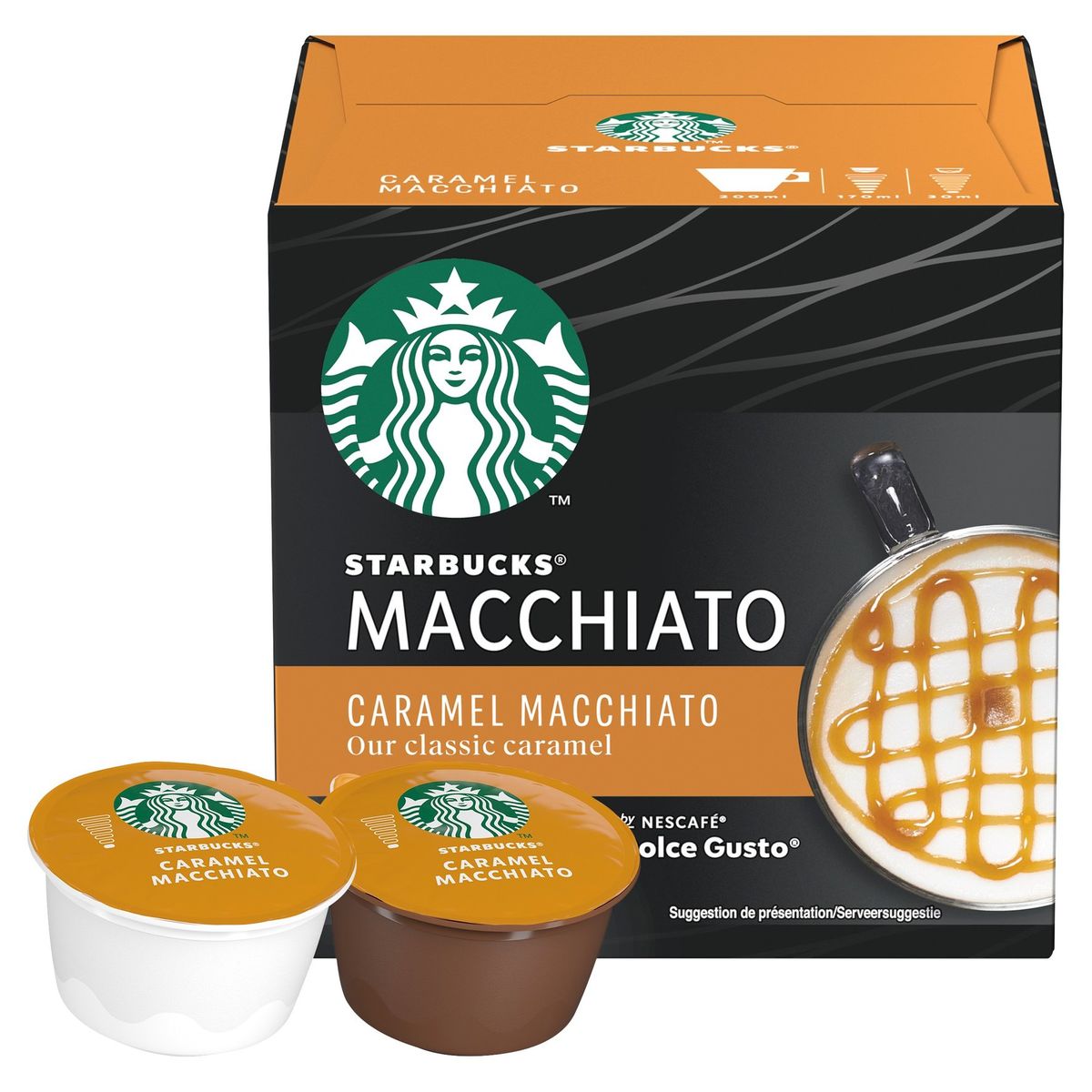 Koffie STARBUCKS Caramel Macchiato by NESCAFÉ DOLCE GUSTO 12 Capsules