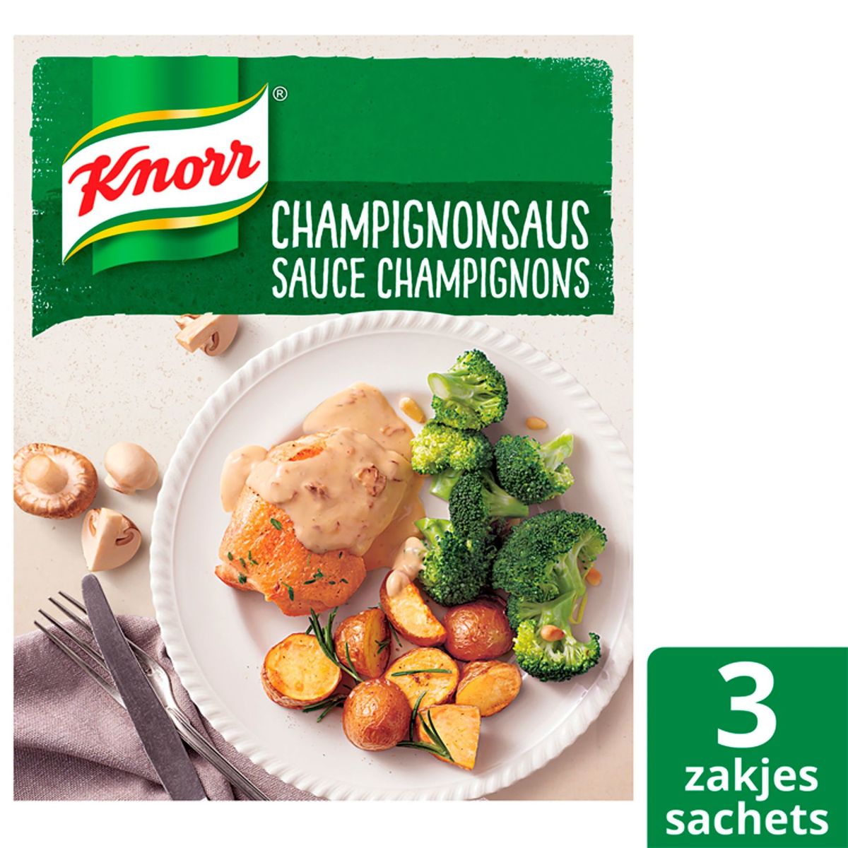 Knorr Droge Sauzen Champignon 3 x 40 g