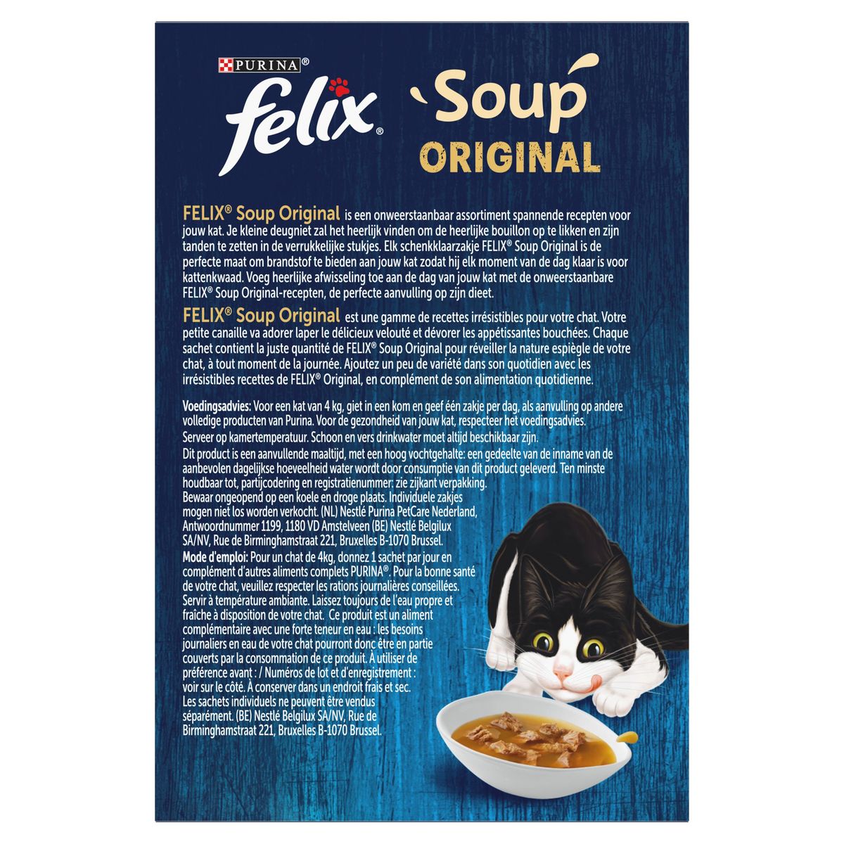 Felix Kattenvoeding Soup Original Poissons 6x48g