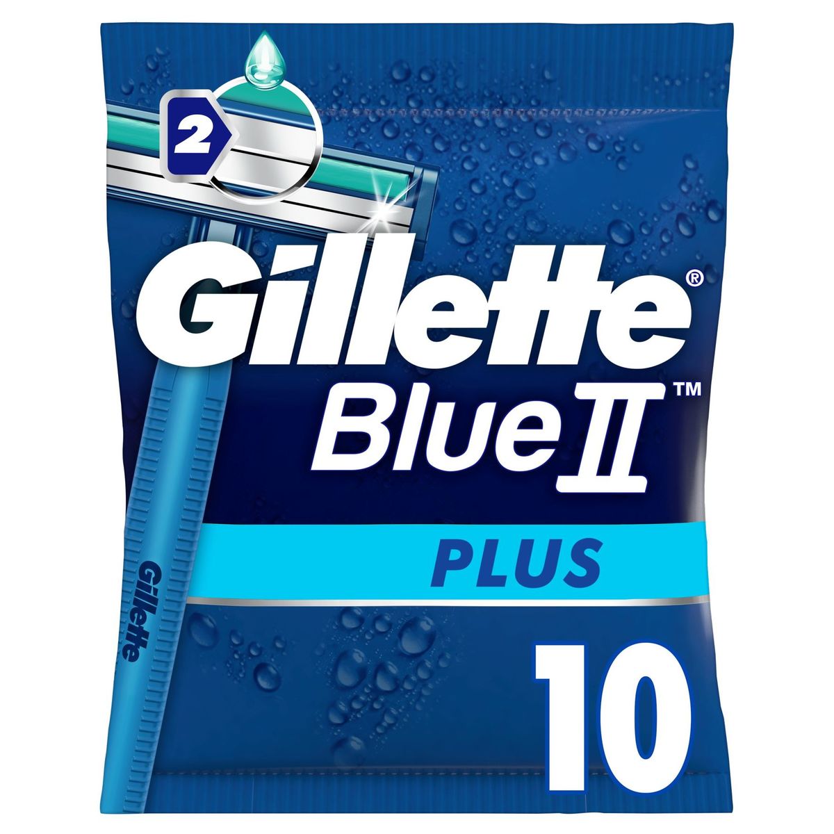 Gillette BlueII Plus Wegwerpmesjes Voor Mannen x10