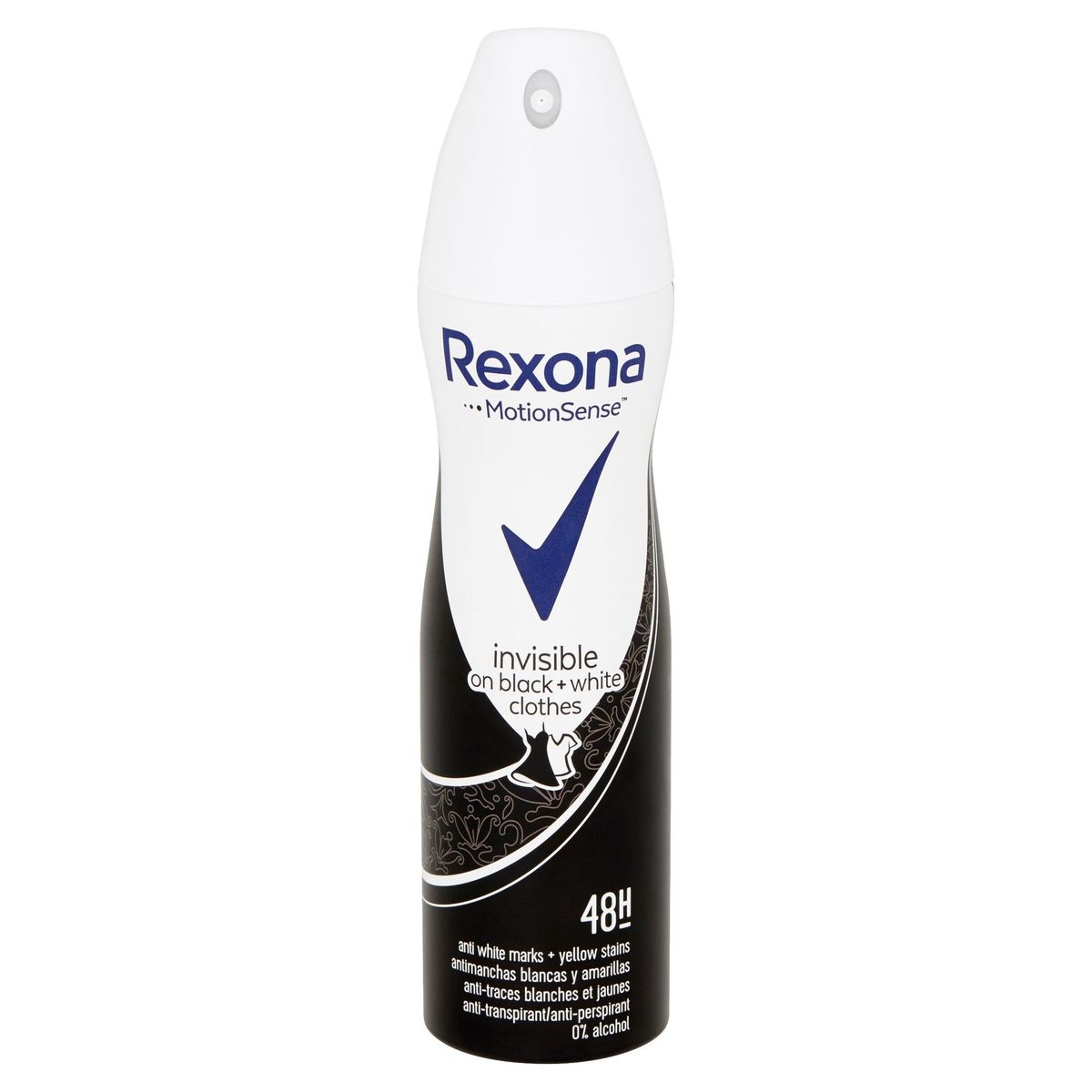 Rexona Women Spray Déodorant Invisible Black & White Clothes 150 ml