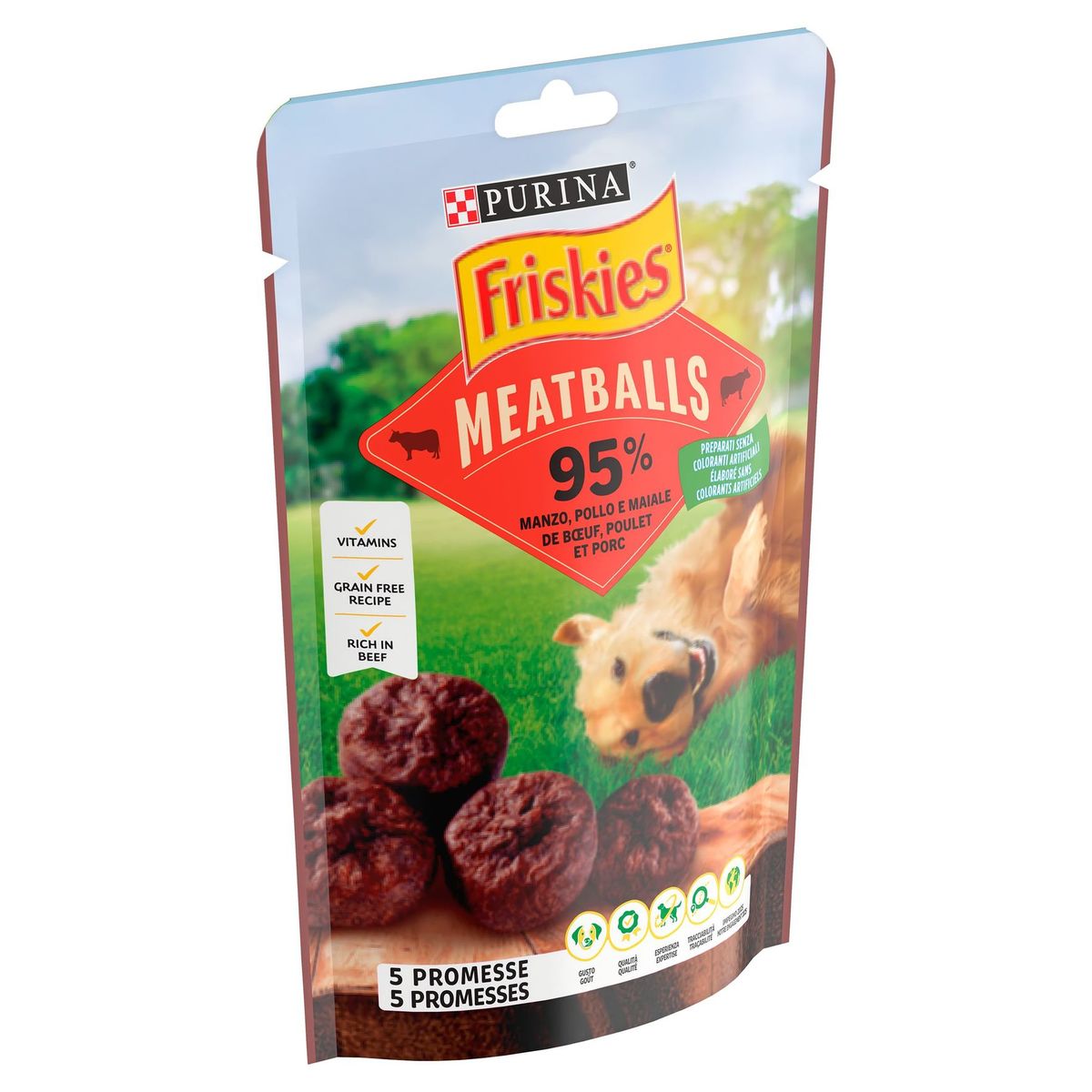 Friskies Meatballs 95% de Bœuf, Poulet & Porc 70 g