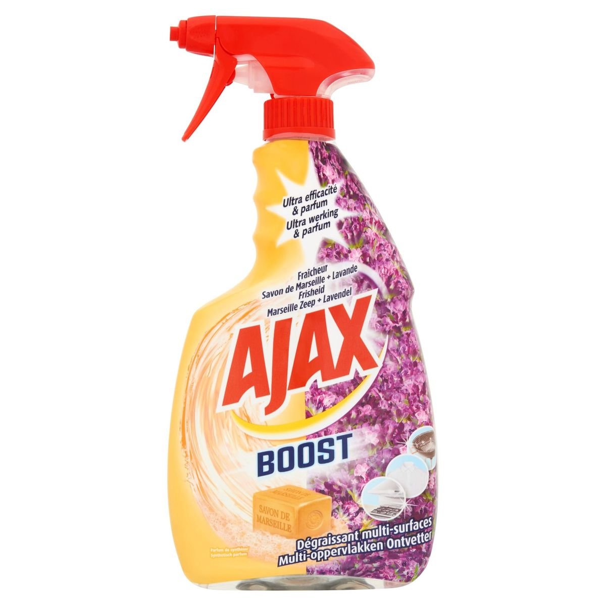 Ajax Boost Marseille Zeep + Lavendel Allesreiniger Spray 750 ml