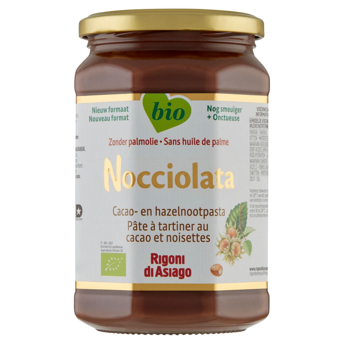 Rigoni di Asiago Nocciolata Bio Cacao- en Hazelnootpasta 650 g