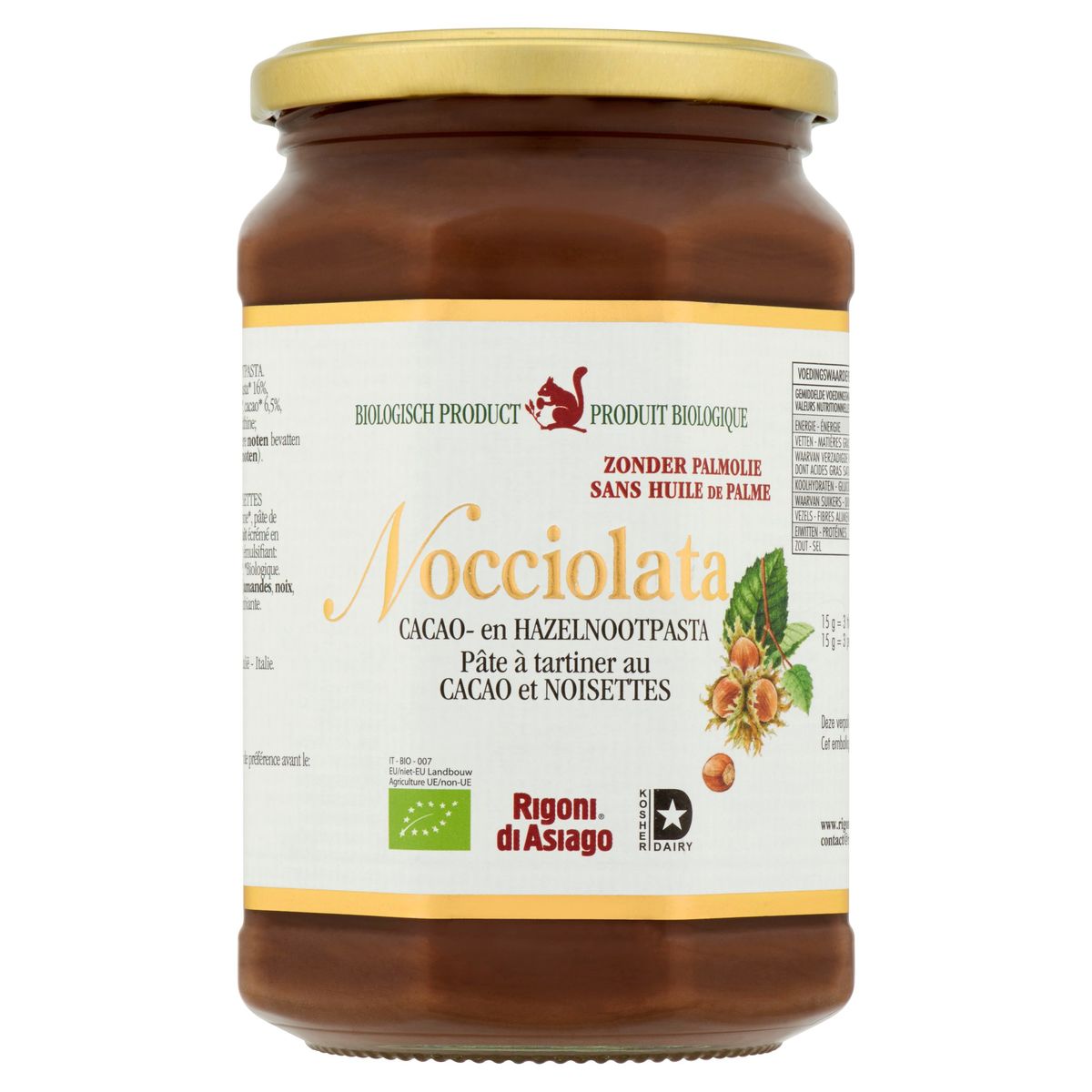 Rigoni di Asiago Nocciolata Bio Cacao- en Hazelnootpasta 650 g