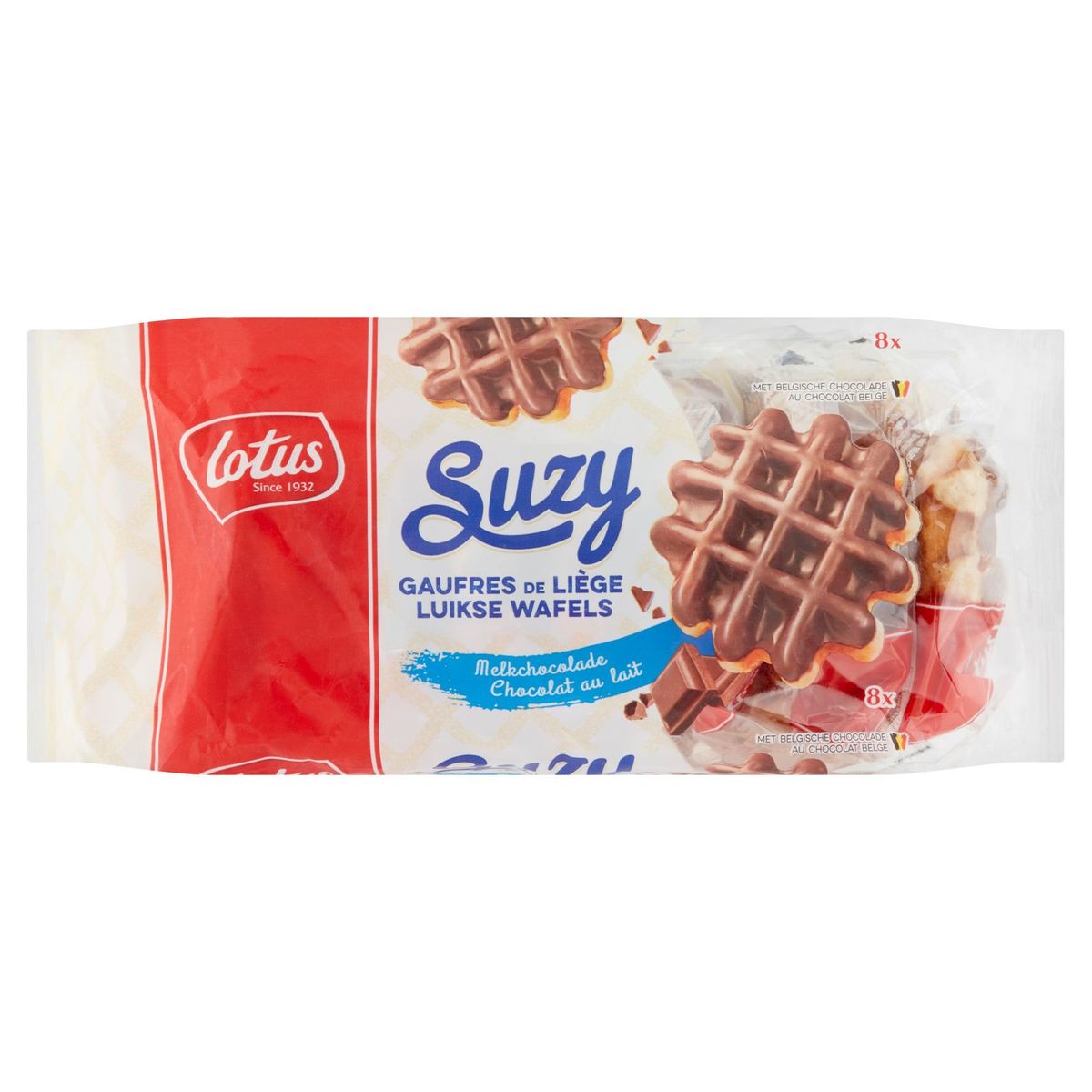 Lotus Suzy Gaufres de Liège Chocolat au Lait 8 x 57.5 g