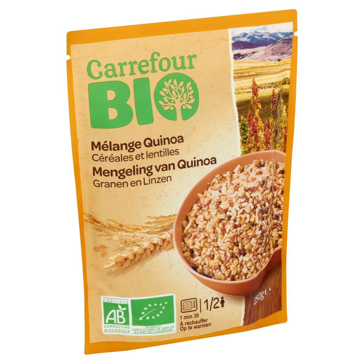 Carrefour Bio Mengeling van Quinoa Granen en Linzen 250 g