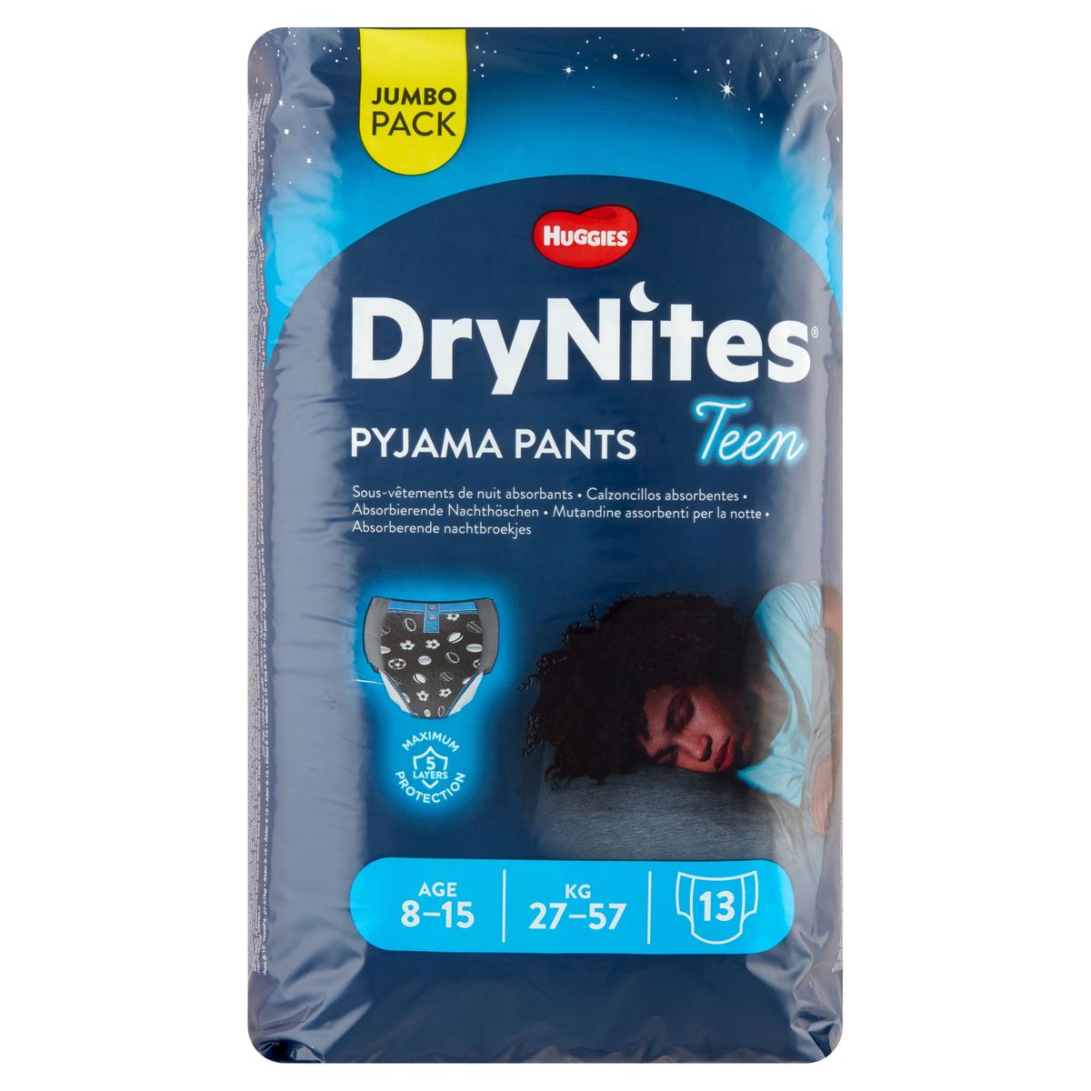 Huggies Drynites couche nuit boy 8-15 ans 9 pièces