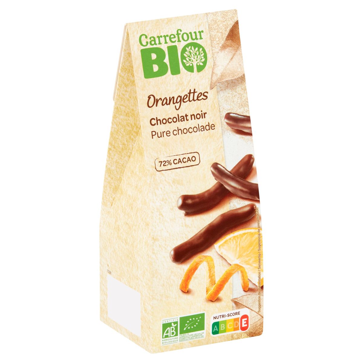 Carrefour Bio Orangettes Pure Chocolade 150 g