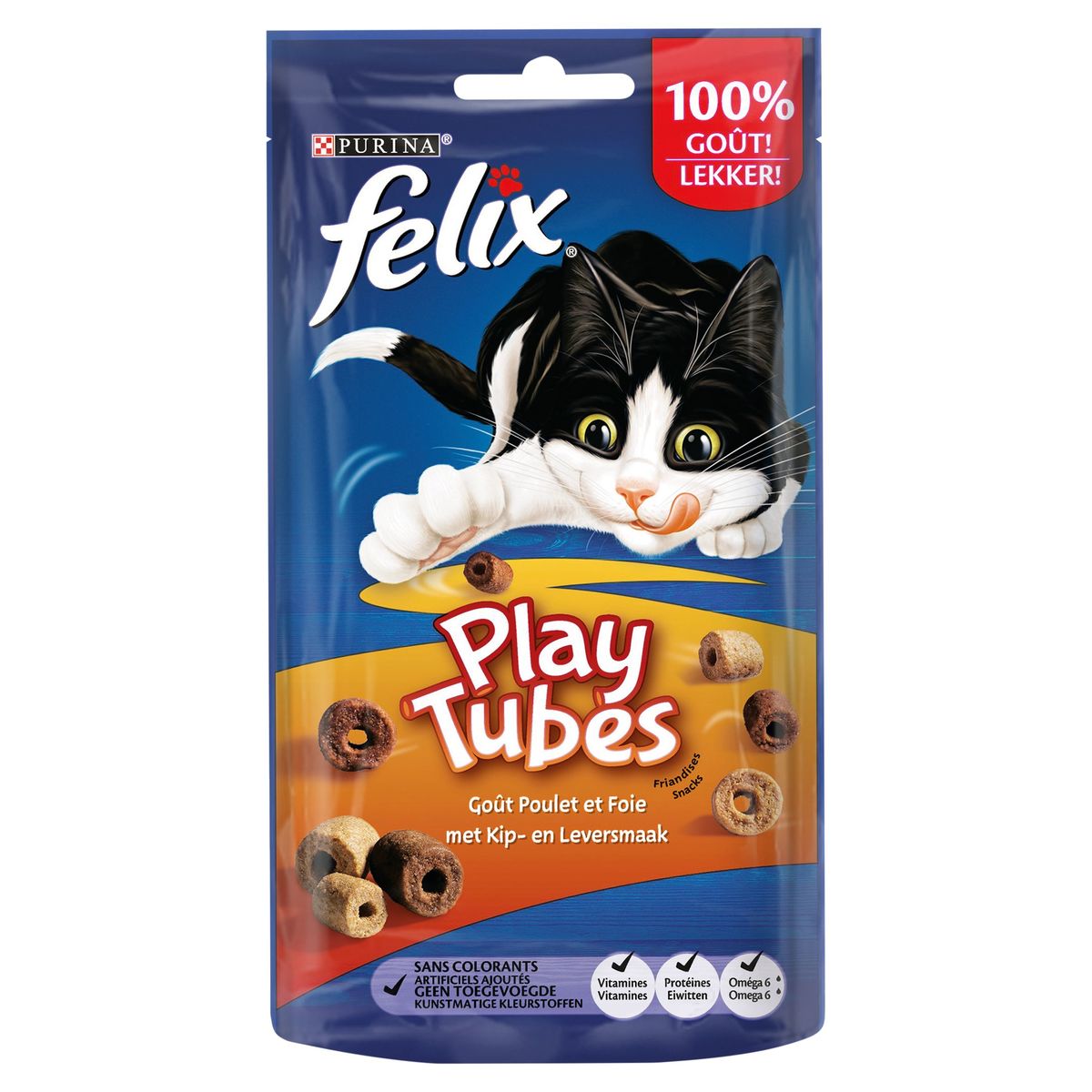 Felix Play Tubes Snack met Kip- en Leversmaak 50 g