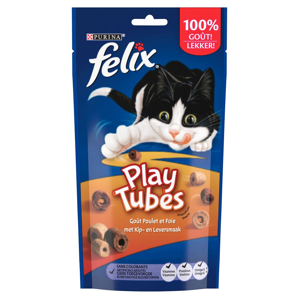 Felix Play Tubes Snack met Kip- en Leversmaak 50 g