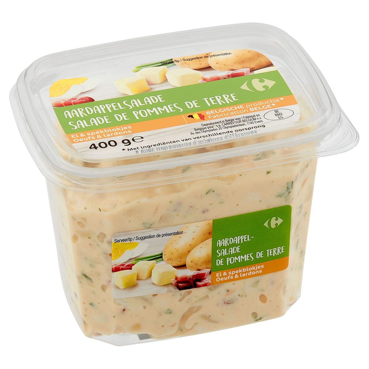 Carrefour Aardappel Salade Ei & Spekblokjes 400 g