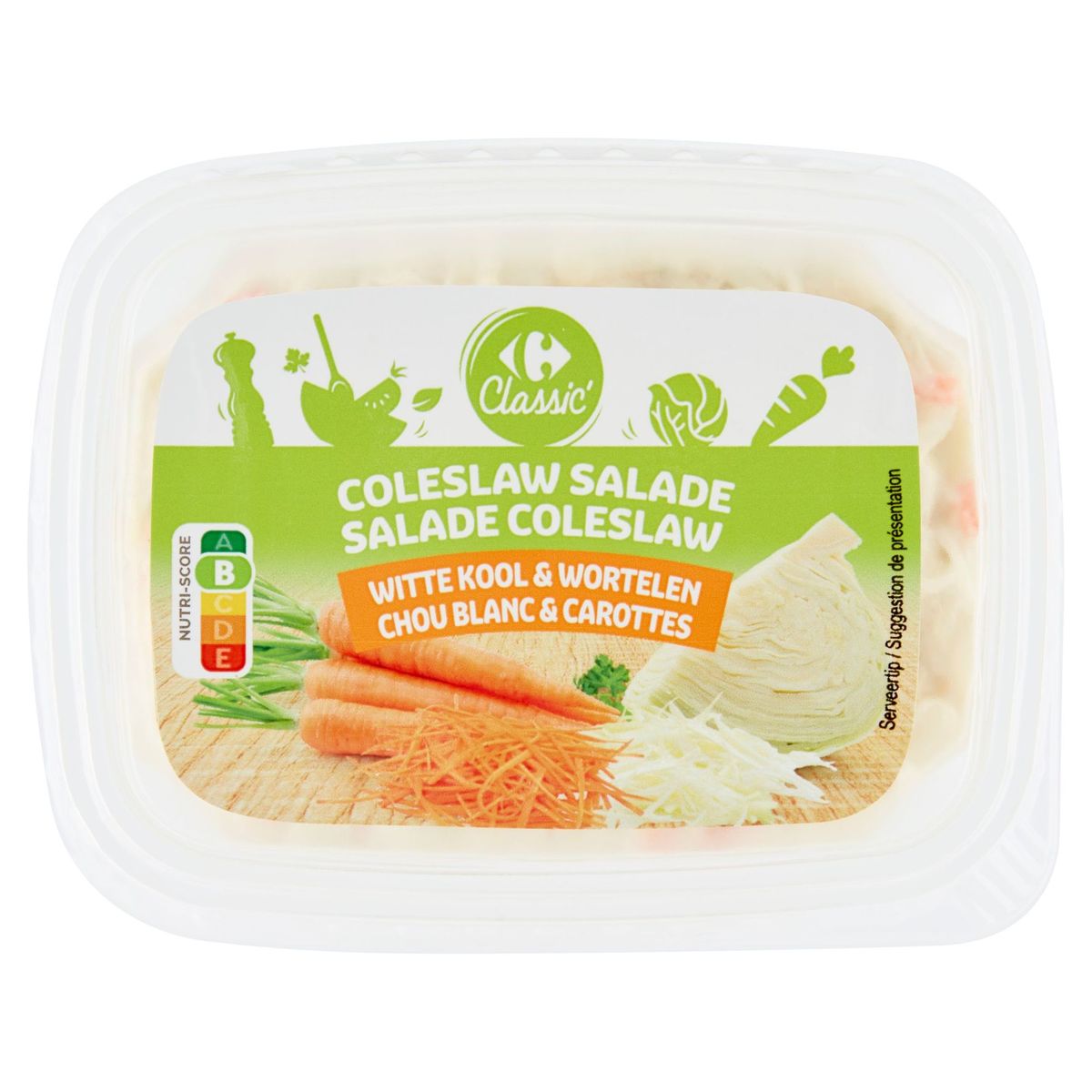 Carrefour Classic' Coleslaw Salade Witte Kool & Wortelen 350 g