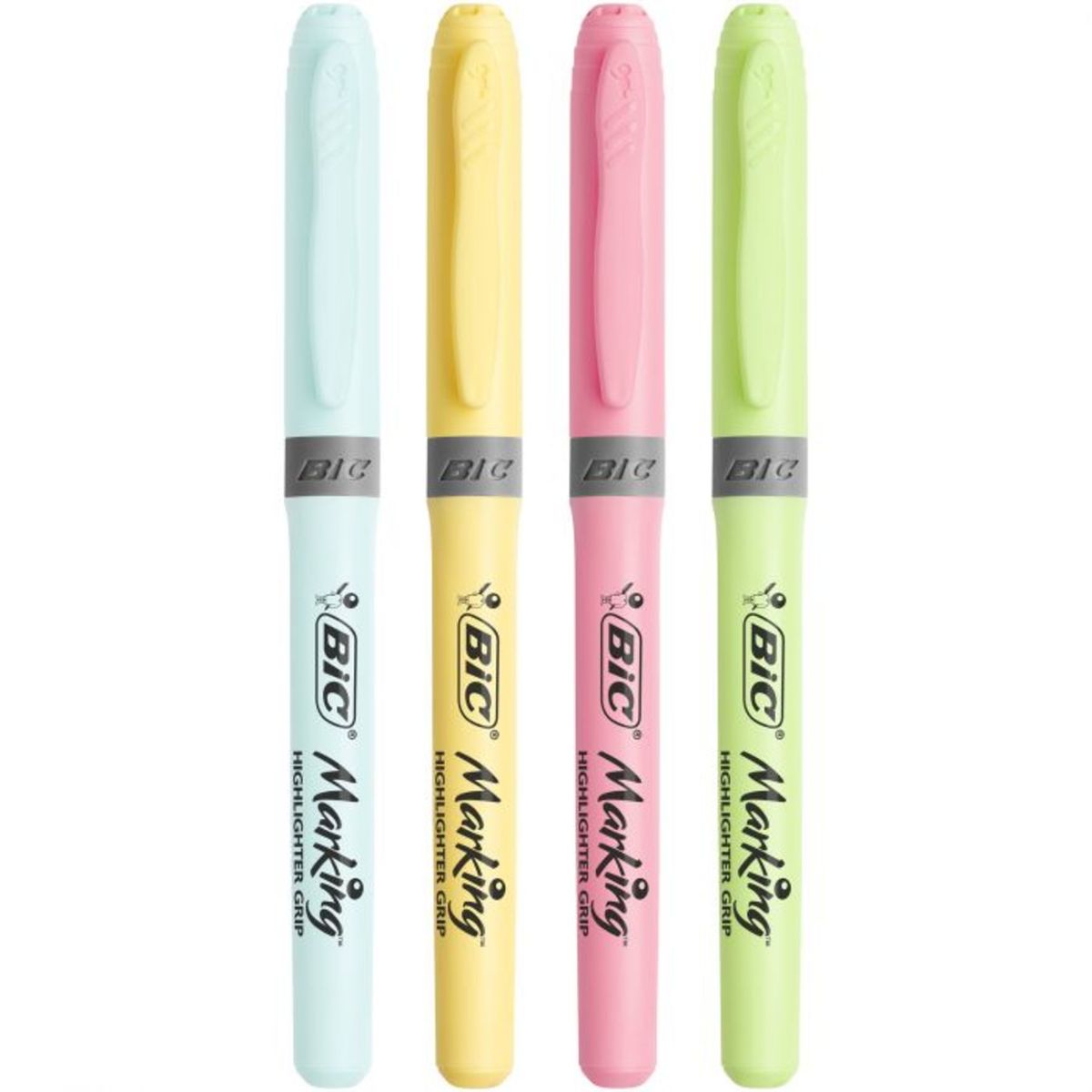 Bic Highlighter Grip surligneur fluo Pastel 4 assorti Carrefour Site