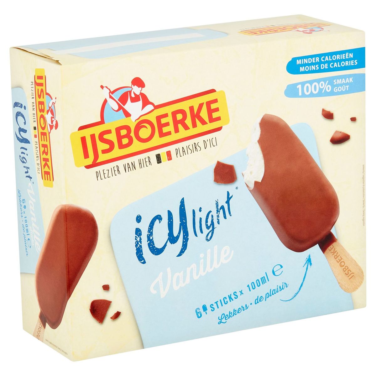 IJsboerke Icy Light Vanille Sticks 6 x 100 ml