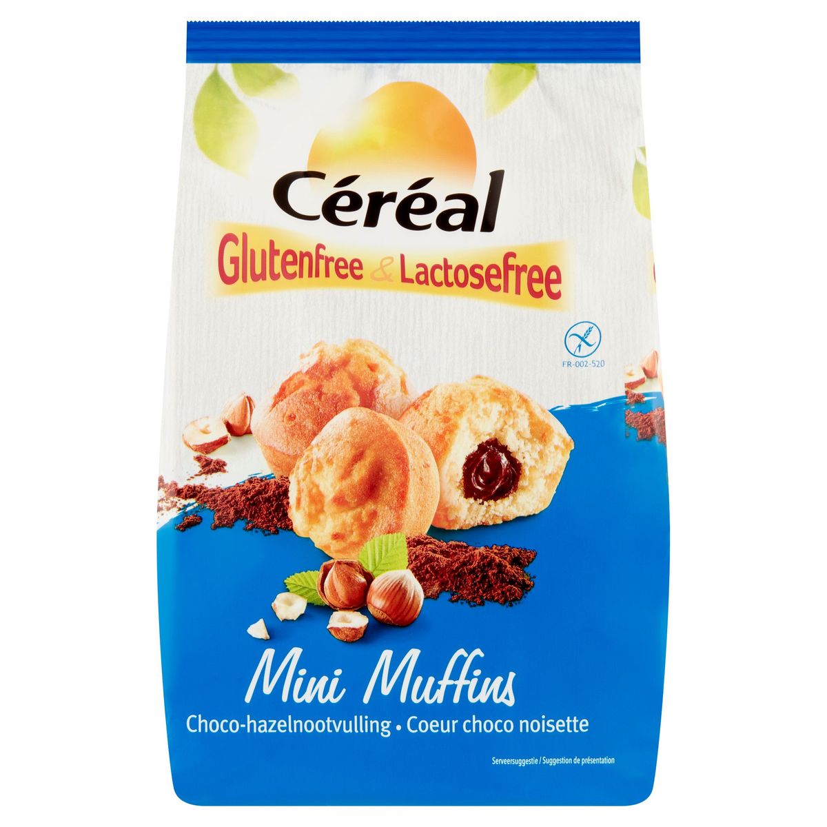 Céréal Glutenfree Lactosefree Mini Muffins Coeur Choco Noisette 6x30 g