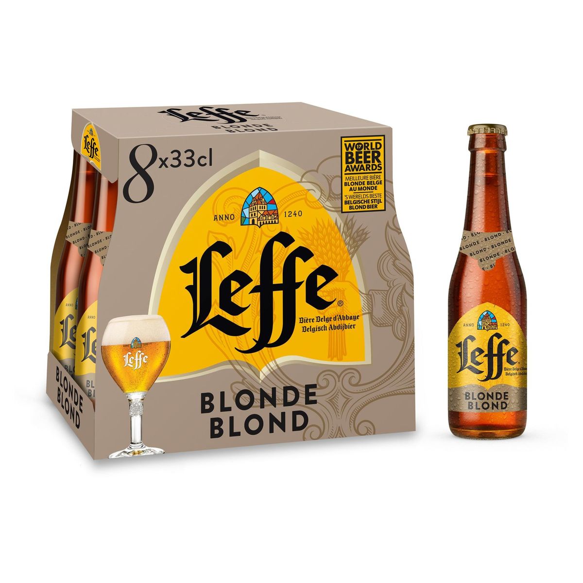 Leffe Belgisch Abdijbier Blond Flessen 8 x 33 cl