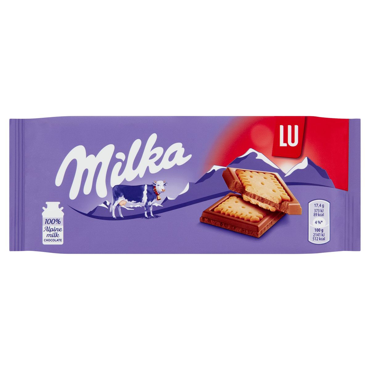 Chocolat au lait biscuit LU MILKA
