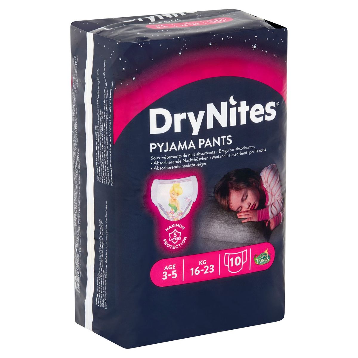 DryNites Pyjama Pants Girl 3-5 Ans 16-23 kg 10 Pièces