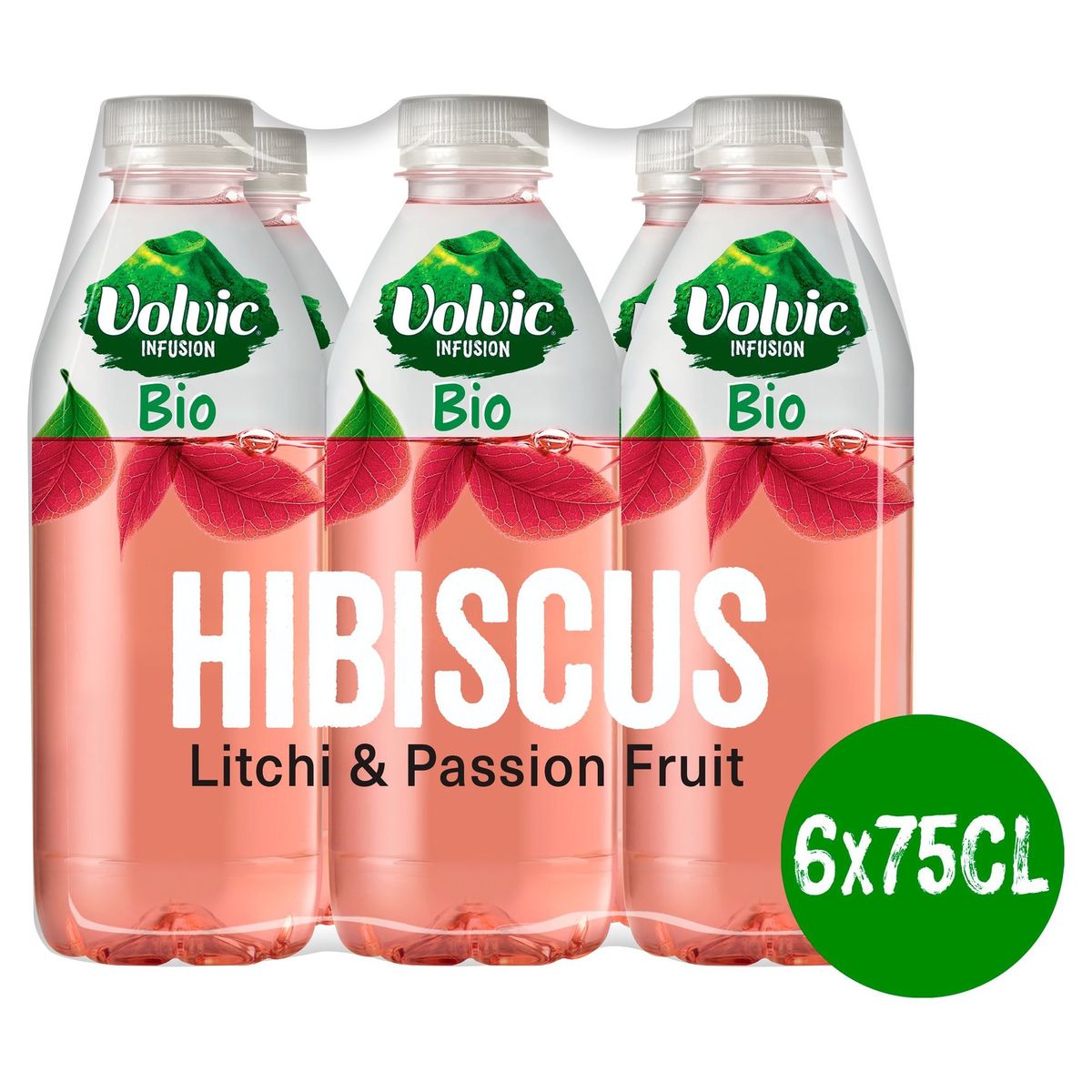 VOLVIC Infusion Bio Hibiscus Lychee Passievrucht 6x75cl