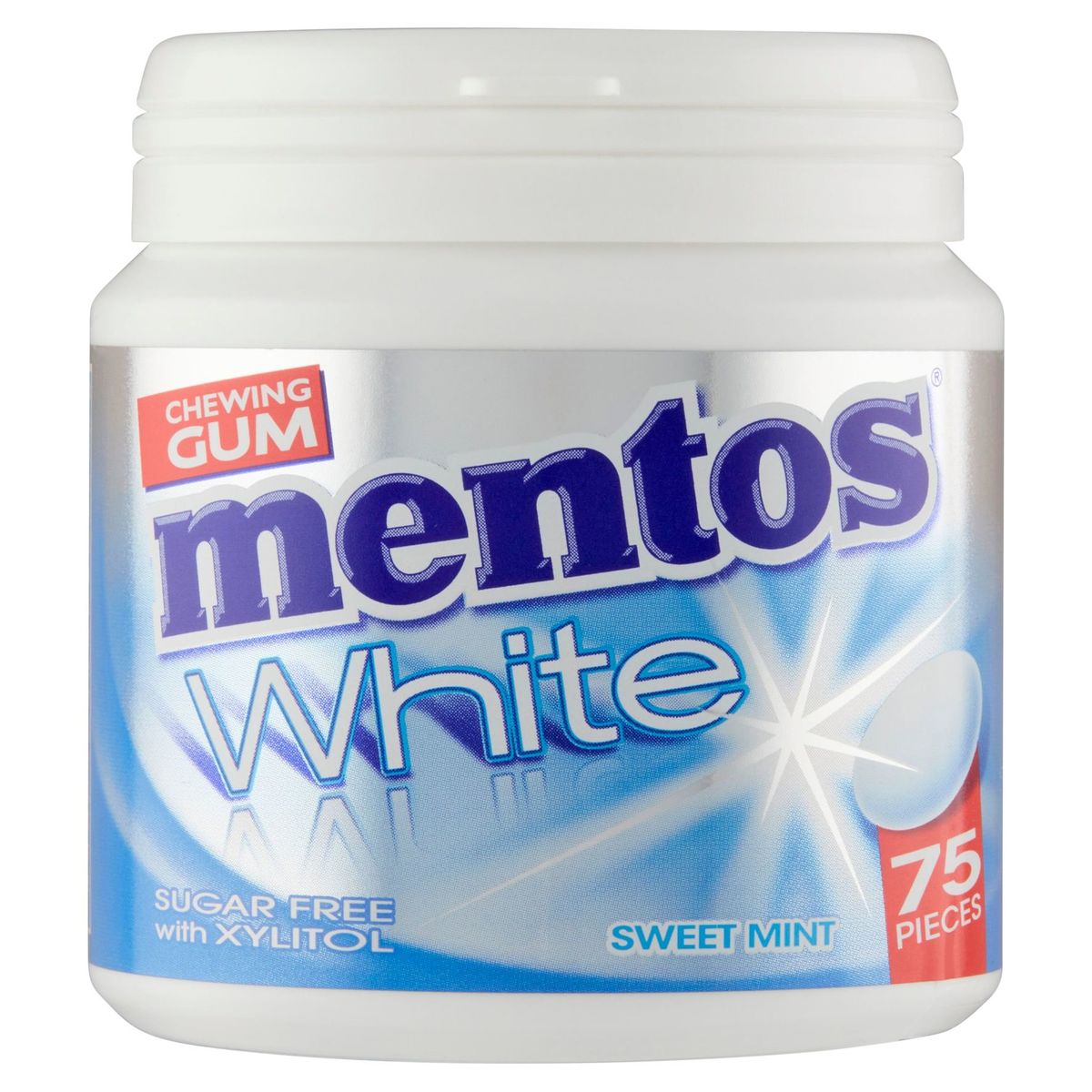 Mentos Chewing Gum White Sweet Mint Sugar Free 75 Stuks 112.5 g