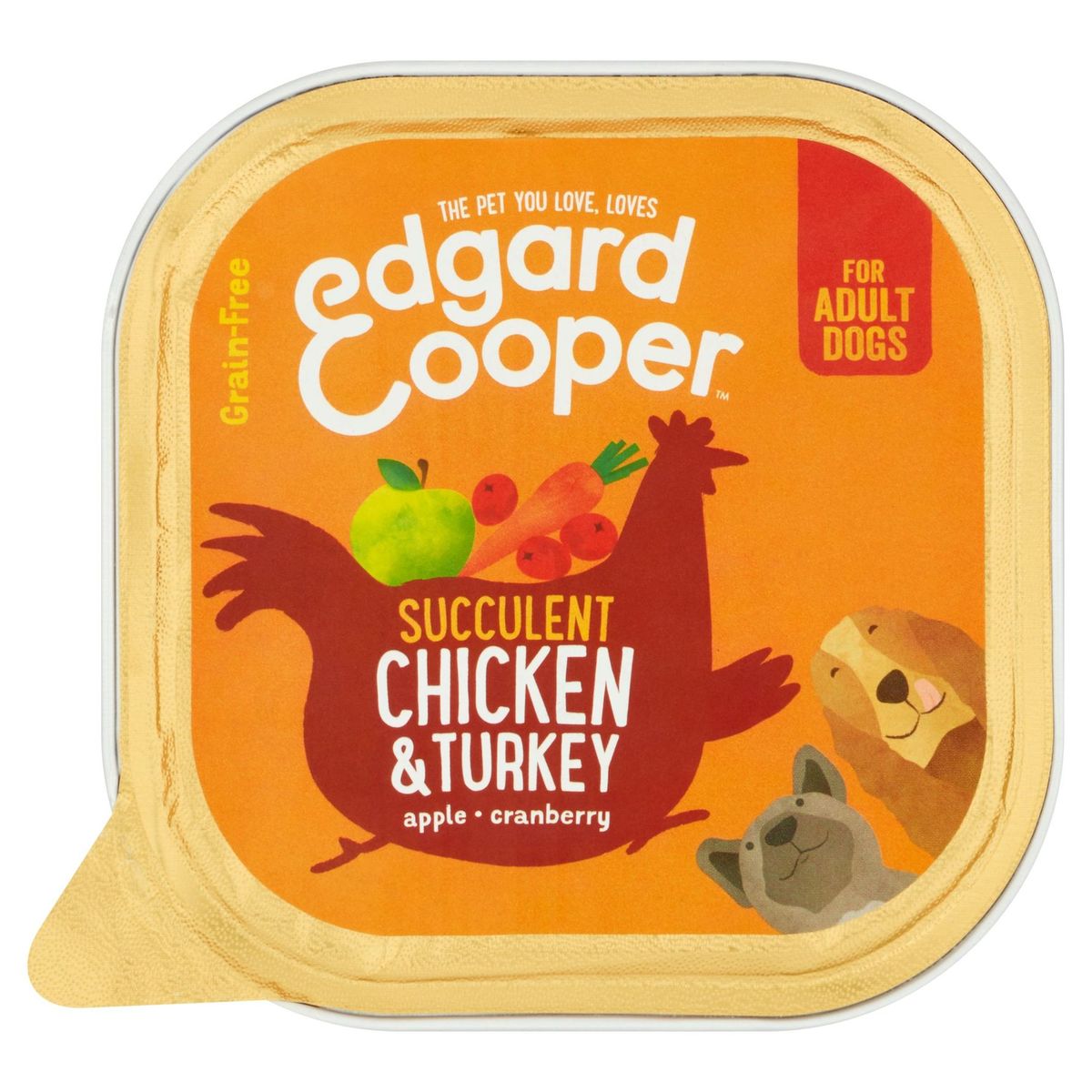 Edgard & Cooper Succulent Chicken & Turkey Apple Cranberry 300 g