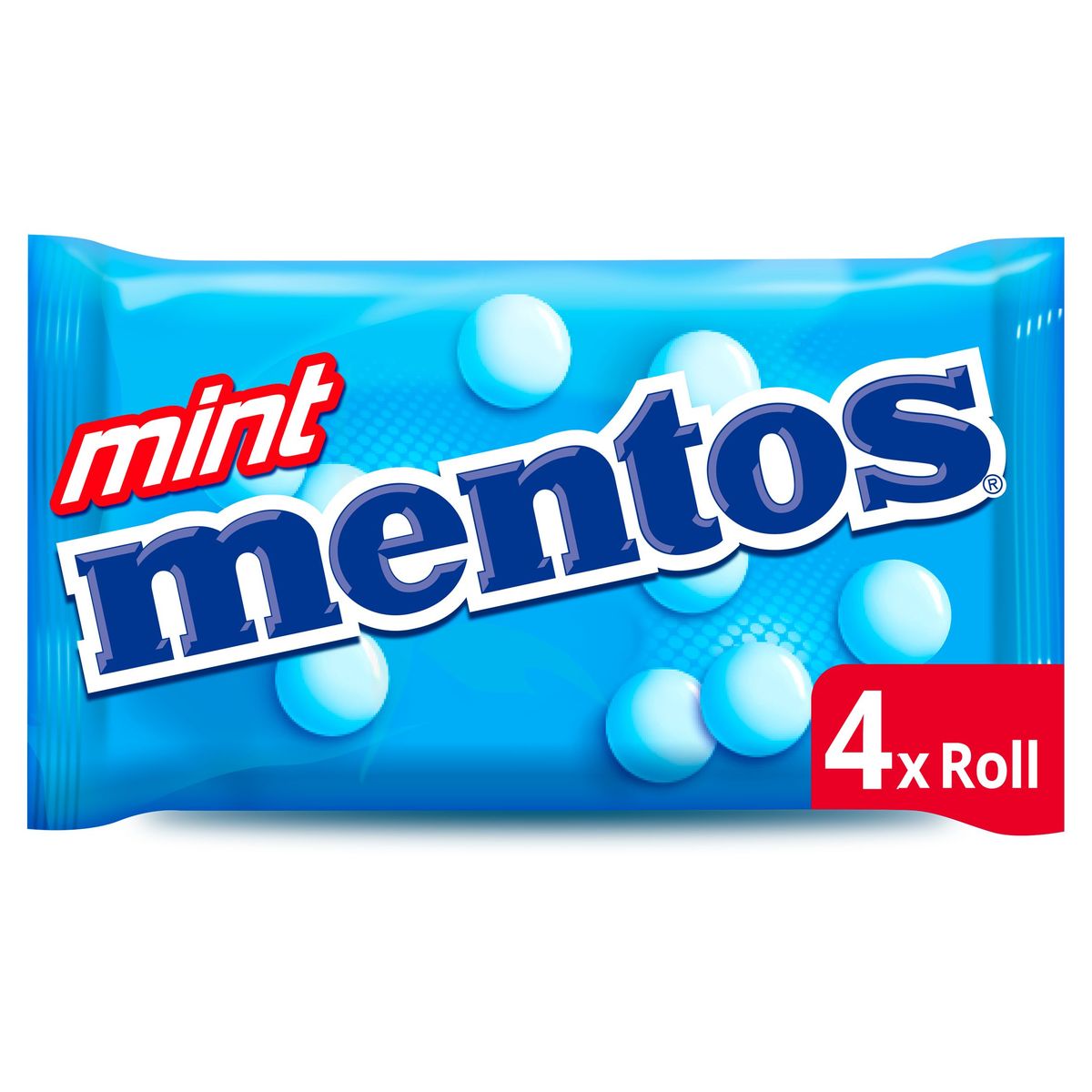Mentos Chewy Dragees Mint Rouleaux 4 x 37.5 g